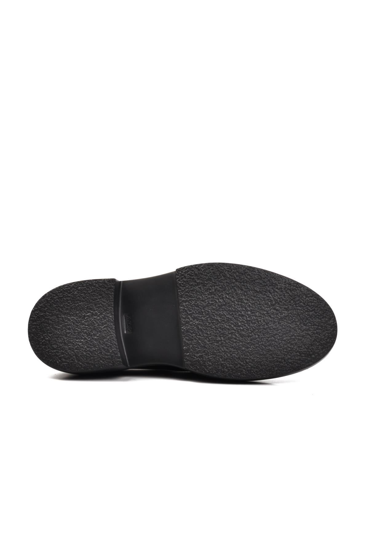 Premium 1085 Siyah Deri Geniş Kalıp Erkek Günlük Ayakkabı - Görsel 6