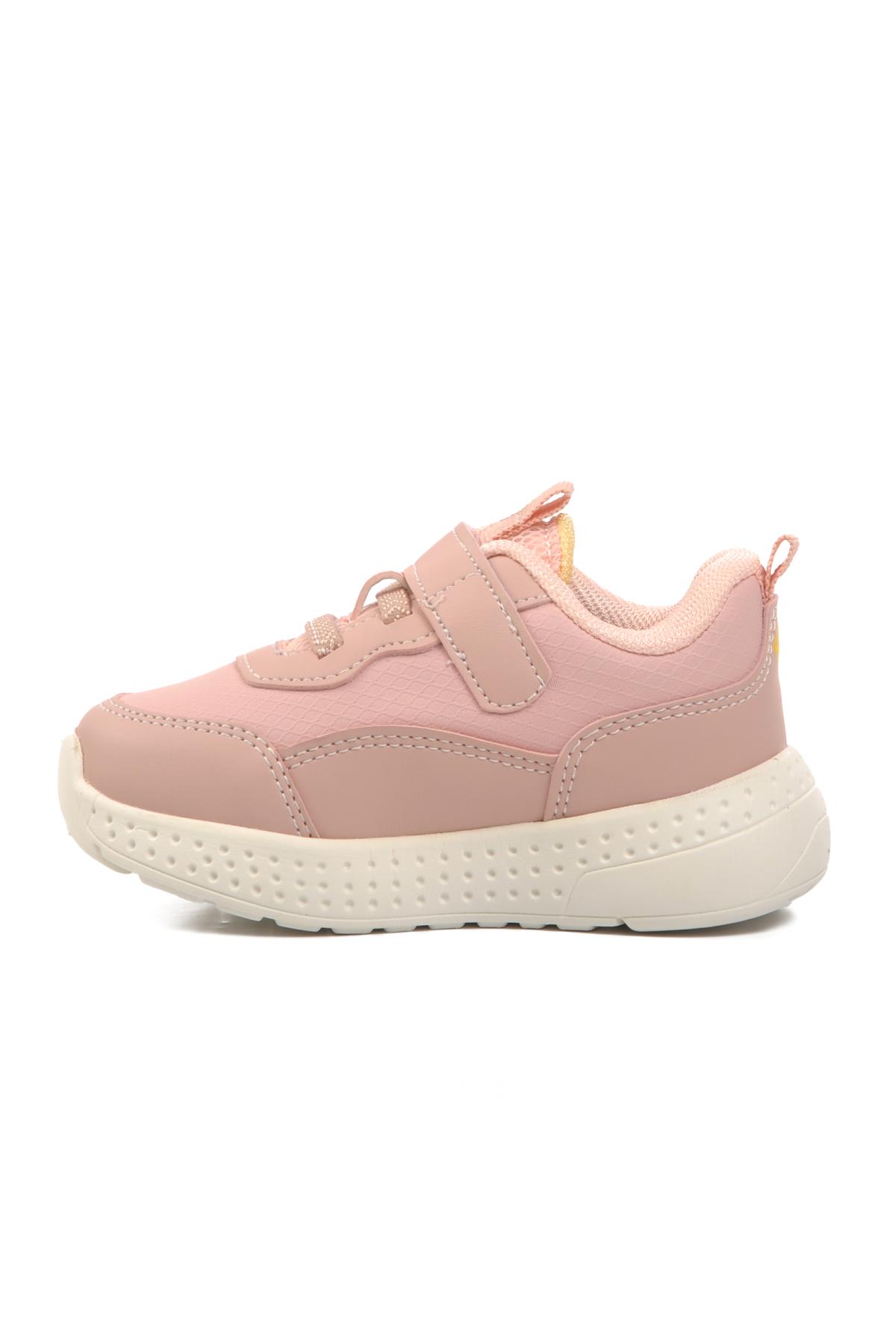 1739-B Pudra Unisex Cırtlı Çocuk Sneaker - Görsel 4