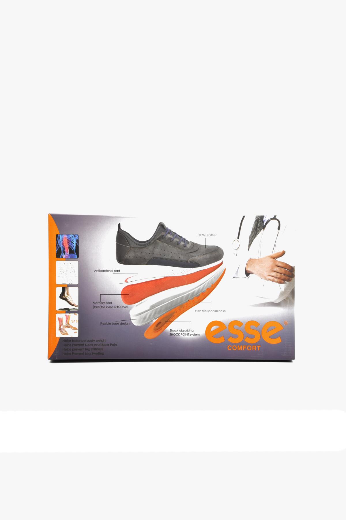 6220 Siyah Hakiki Deri Ortopedik Erkek Günlük Ayakkabı - Görsel 4