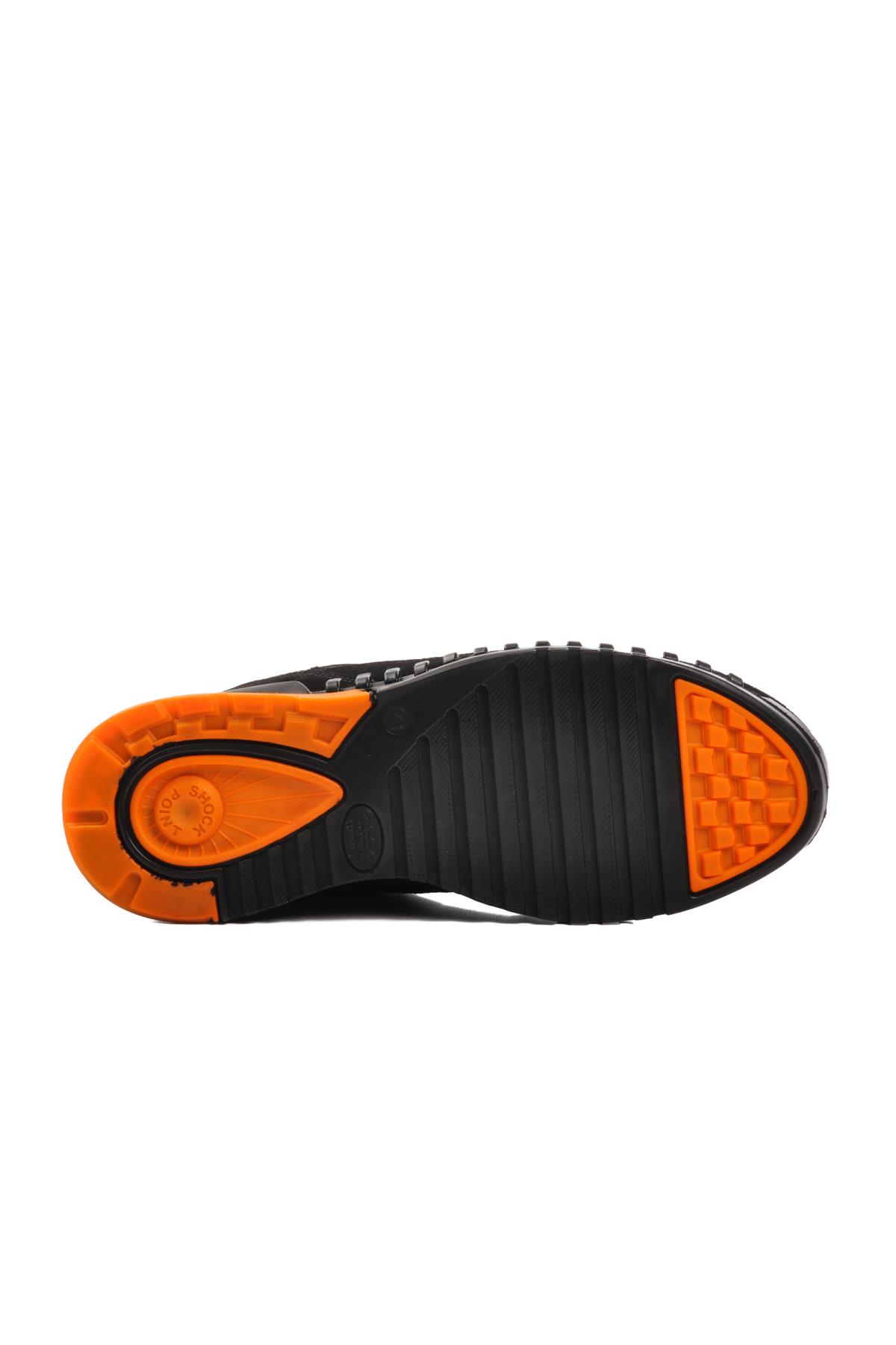 6220 Siyah Hakiki Deri Ortopedik Erkek Günlük Ayakkabı - Görsel 6