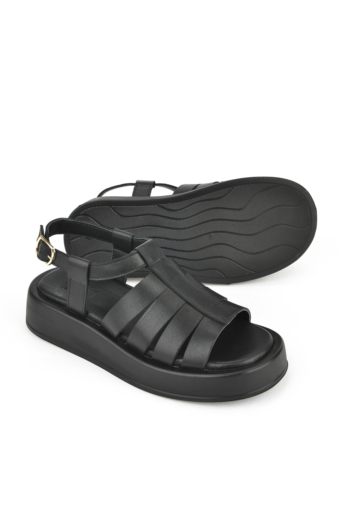 Hakiki Deri Kadın Sandalet 1511033Z23069 Siyah - Görsel 5