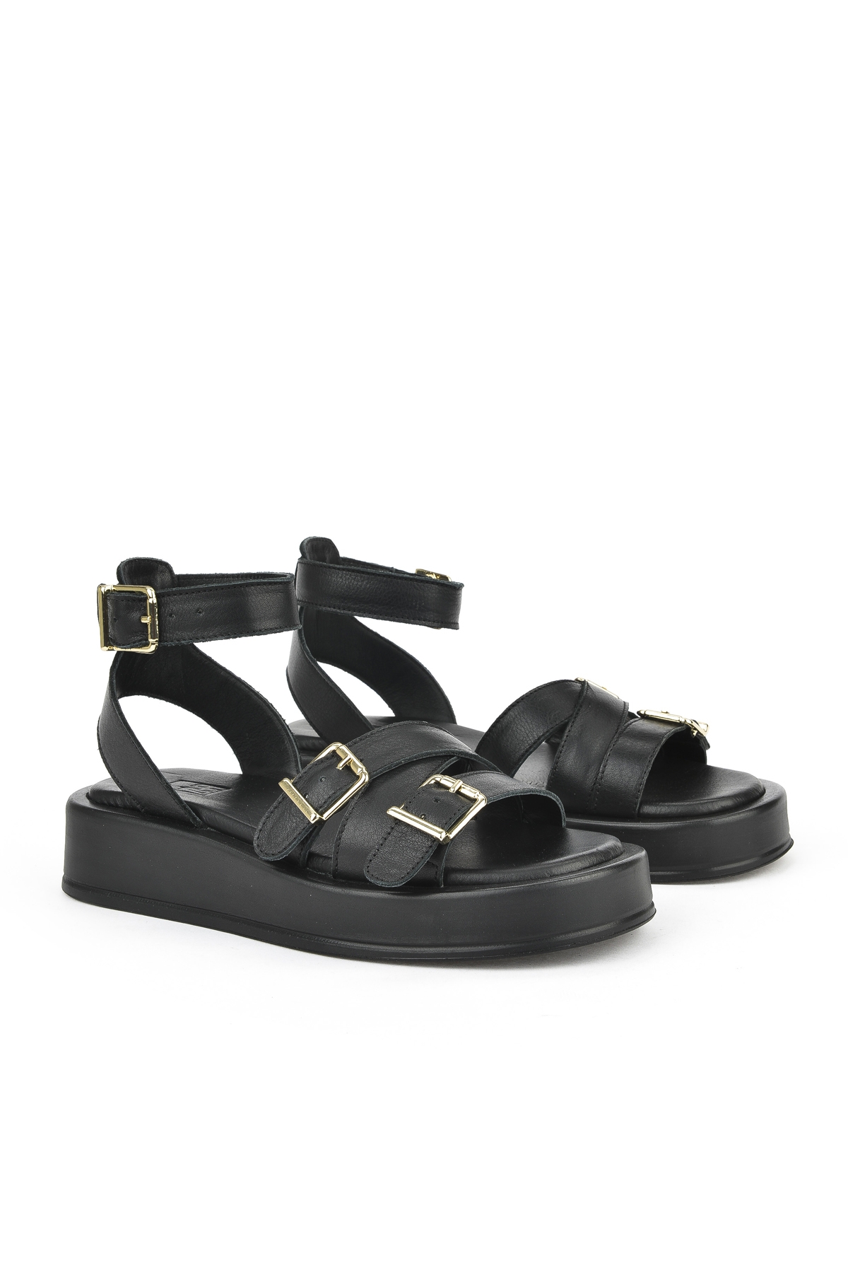 Hakiki Deri Kadın Sandalet 1511033Z23029 Siyah - Görsel 3