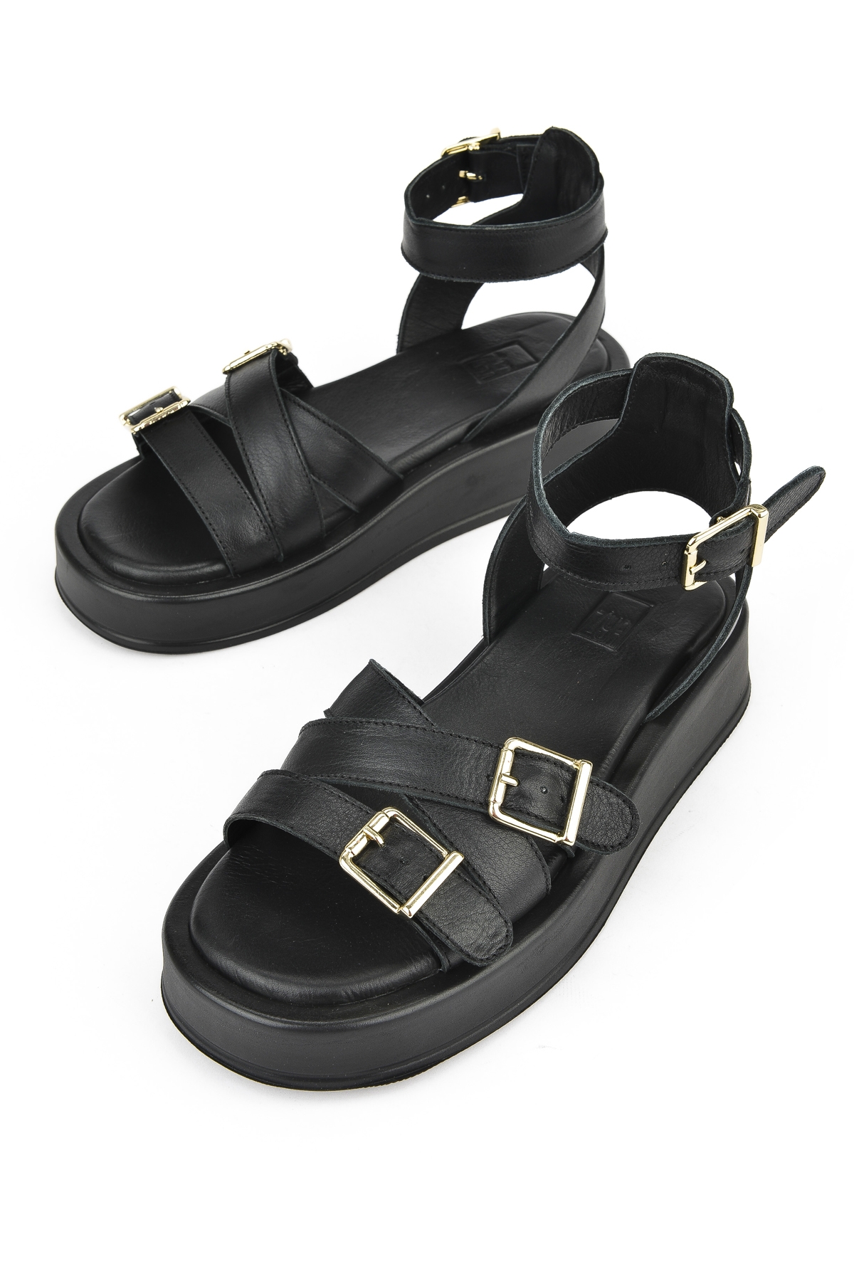 Hakiki Deri Kadın Sandalet 1511033Z23029 Siyah - Görsel 6