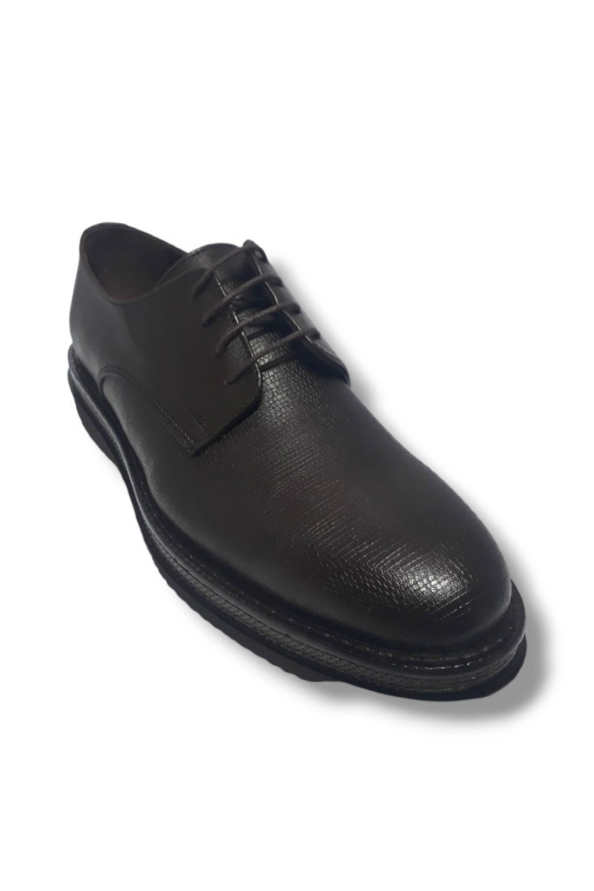 1856-25 Hakiki Deri Pul Baskı Eva Casual Erkek Ayakkabı - Görsel 4