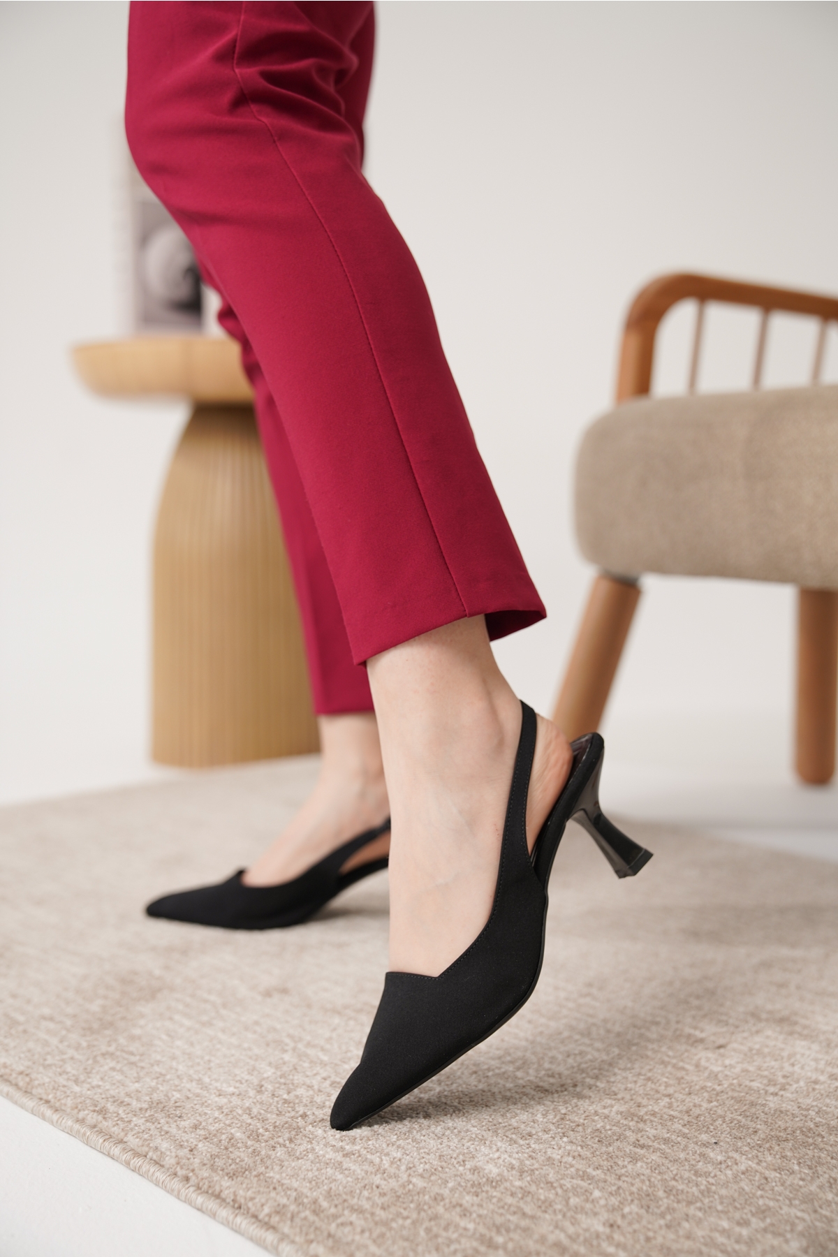 D052 Günlük Ortopedik Klasik Topuklu Kadın Ayakkabı - Görsel 6