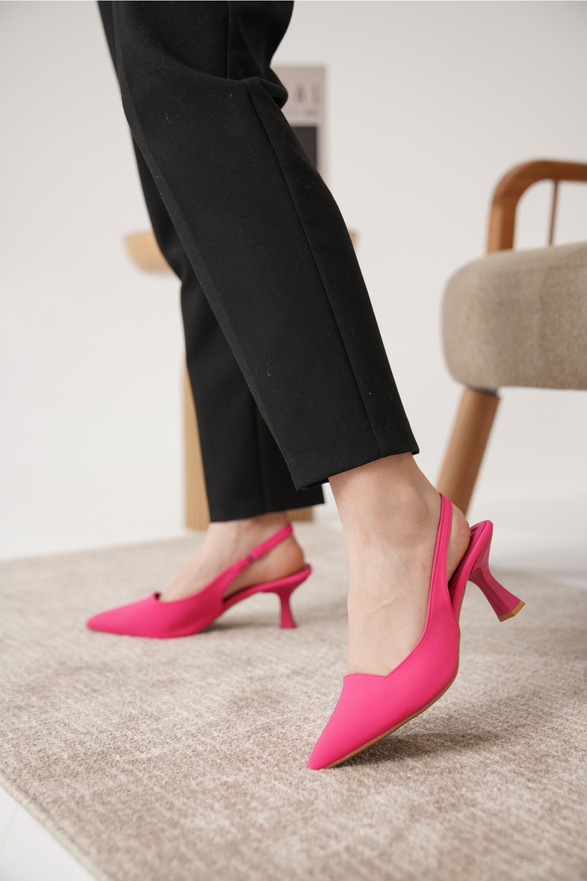 D052 Günlük Ortopedik Klasik Topuklu Kadın Ayakkabı - Görsel 5