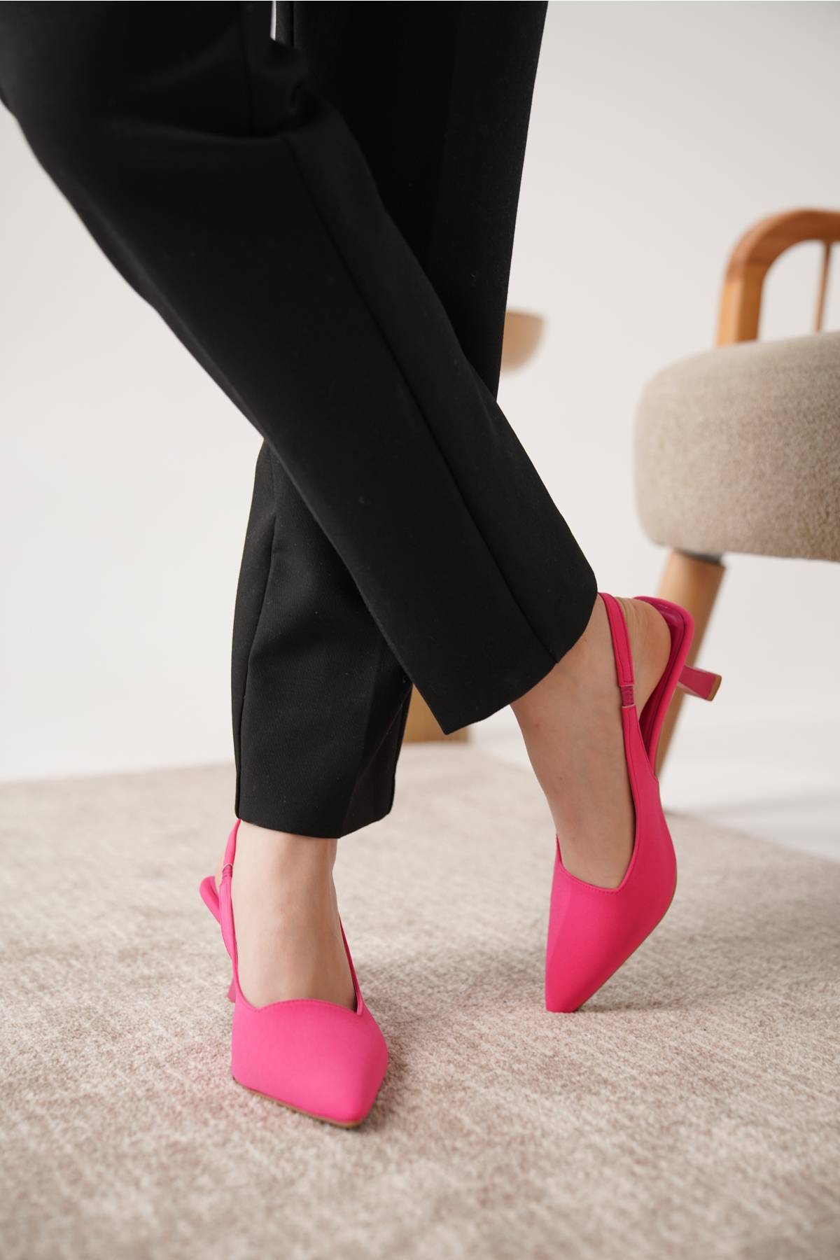 D052 Günlük Ortopedik Klasik Topuklu Kadın Ayakkabı - Görsel 6
