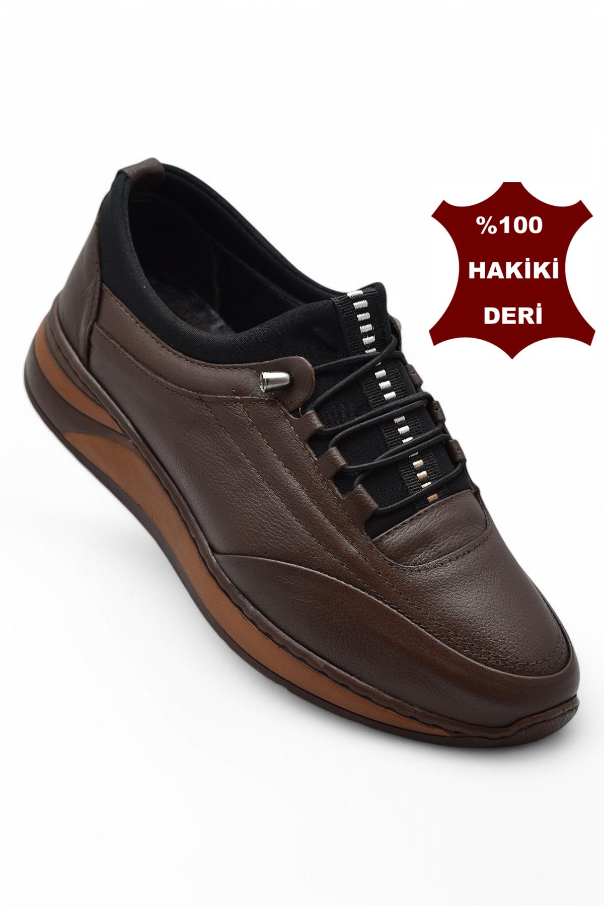 113 Tam Ortopedik Taban Hakiki Deri Erkek Casual Ayakkabı Özel Küçük Numara Erkek Ayakkabı - Görsel 3