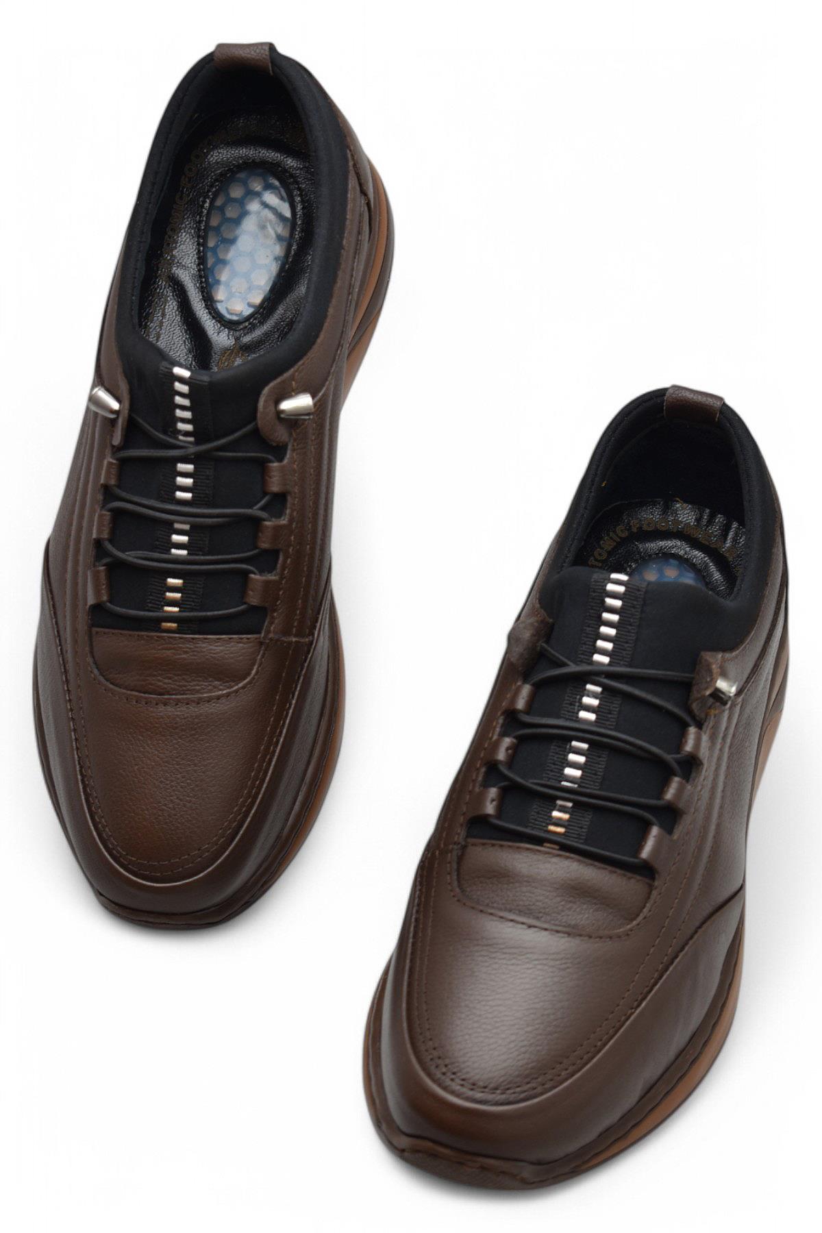 113 Tam Ortopedik Taban Hakiki Deri Erkek Casual Ayakkabı Özel Küçük Numara Erkek Ayakkabı - Görsel 4