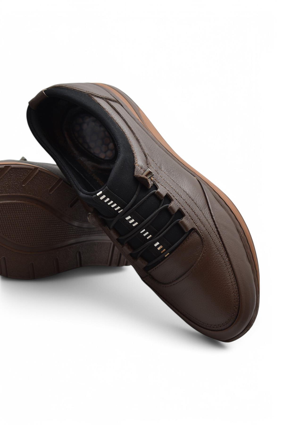 113 Tam Ortopedik Taban Hakiki Deri Erkek Casual Ayakkabı Özel Küçük Numara Erkek Ayakkabı - Görsel 6