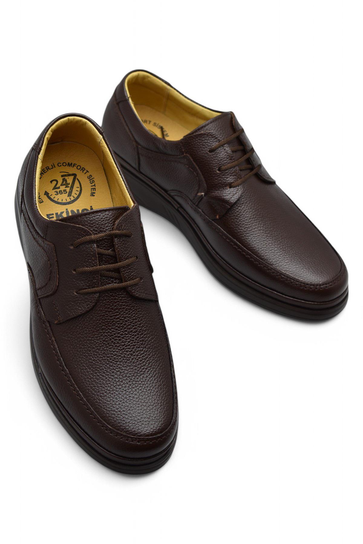 TAB8050 Ortopedik Taban Hakiki Deri Erkek Ayakkabı Mevsimlik Baba Ayakkabısı - Görsel 3