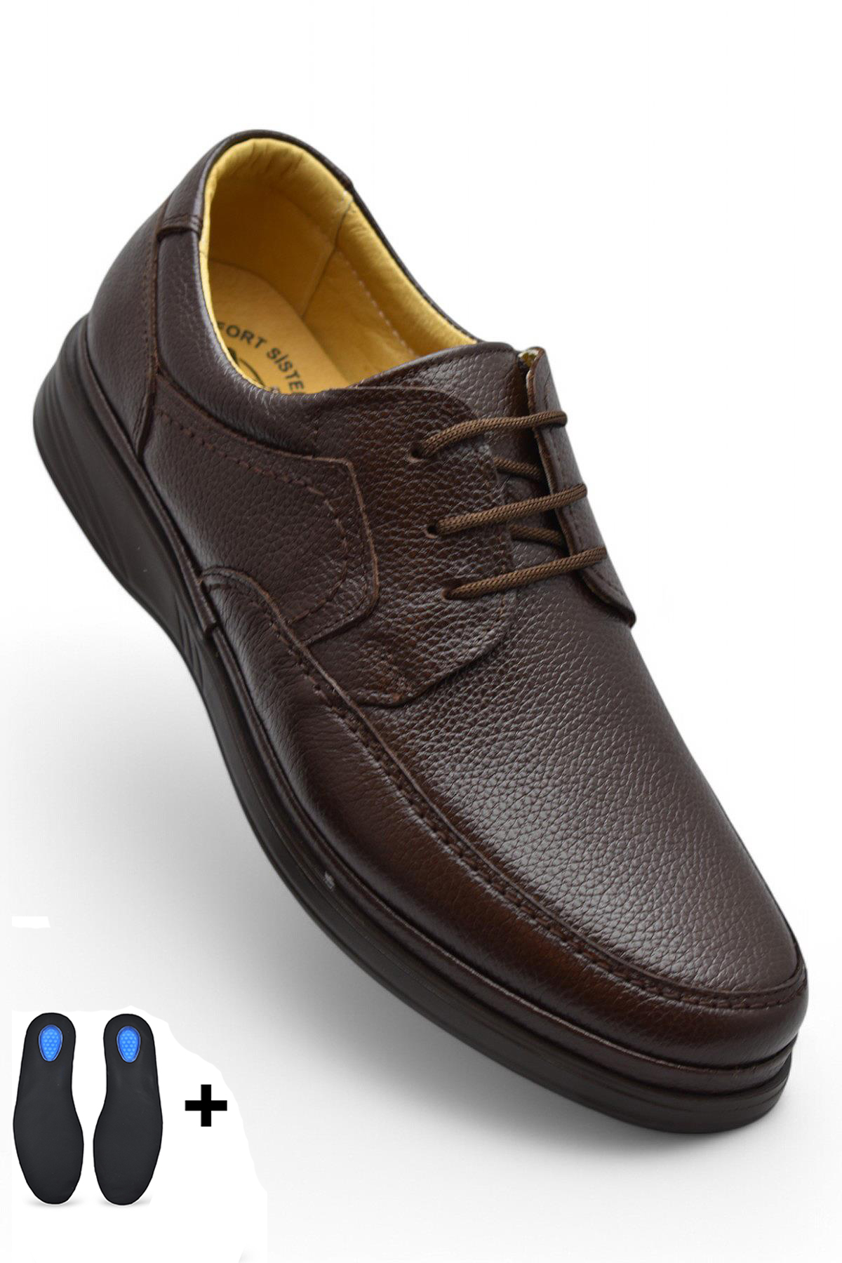 TAB8050 Ortopedik Taban Hakiki Deri Erkek Ayakkabı Mevsimlik Baba Ayakkabısı - Görsel 5