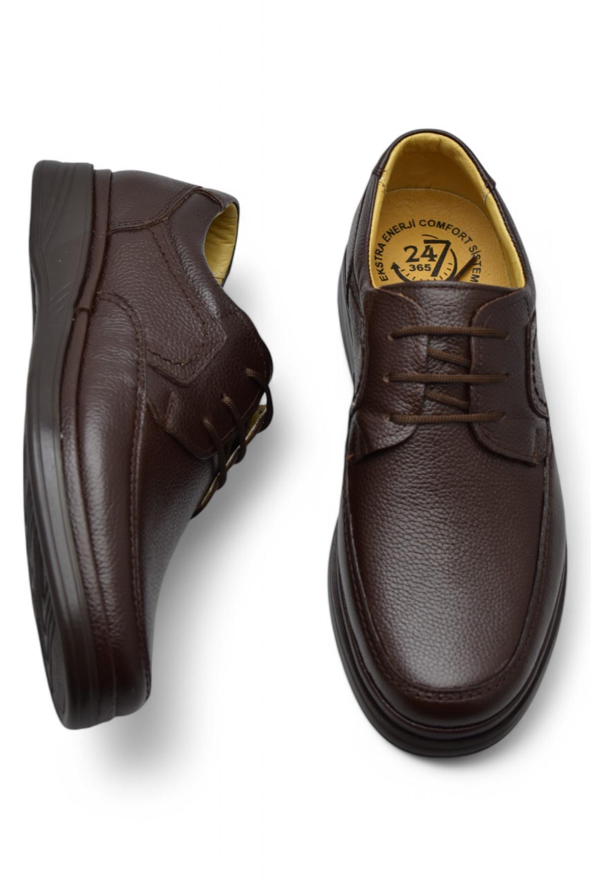 TAB8050 Ortopedik Taban Hakiki Deri Erkek Ayakkabı Mevsimlik Baba Ayakkabısı - Görsel 6