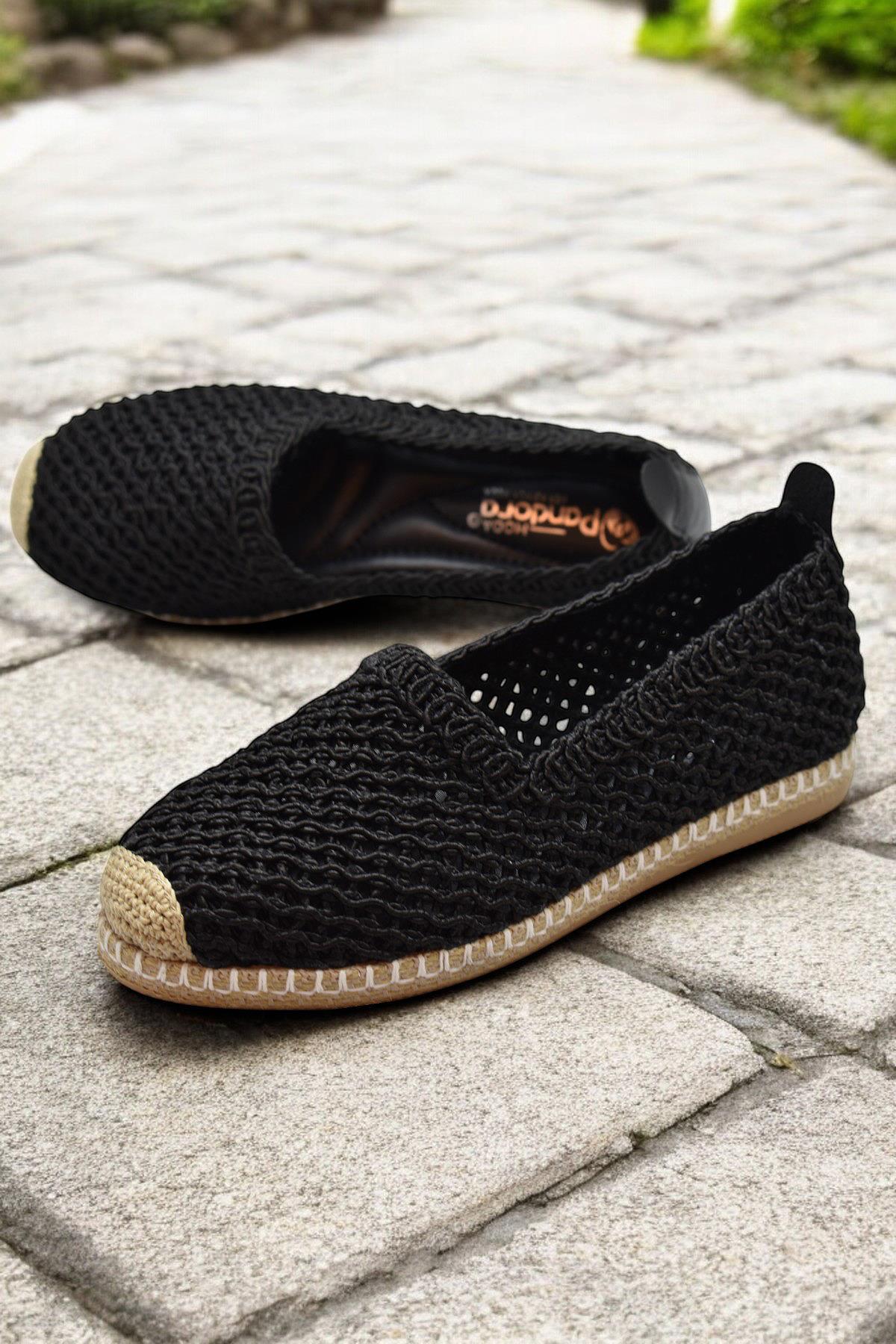 Y25.82.199 Rahat Taban Günlük Kadın Örgü Babet Ayakkabı Kadın Spor Babet - Görsel 3