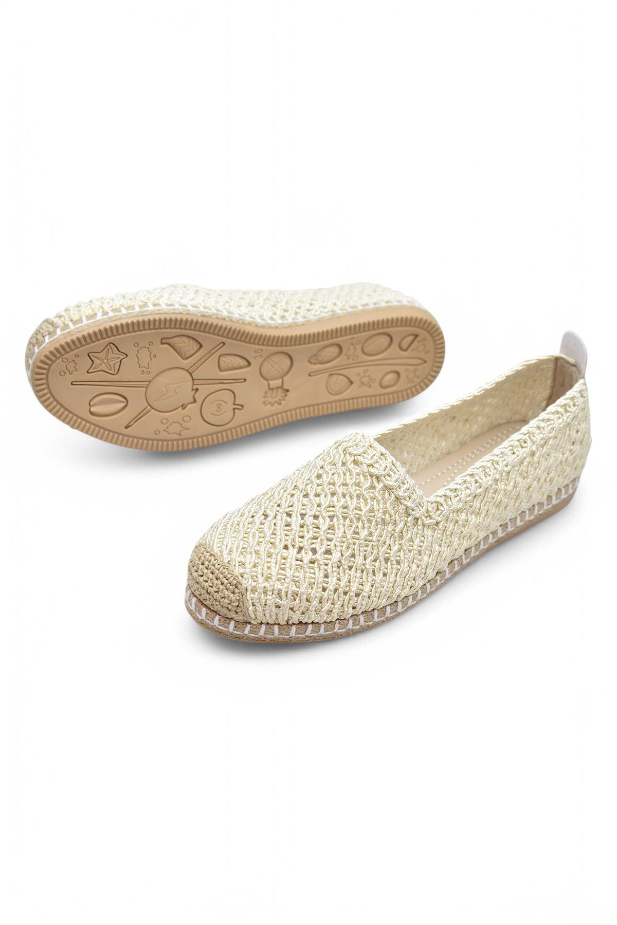 Y25.82.199 Rahat Taban Günlük Kadın Örgü Babet Ayakkabı Kadın Spor Babet - Görsel 4