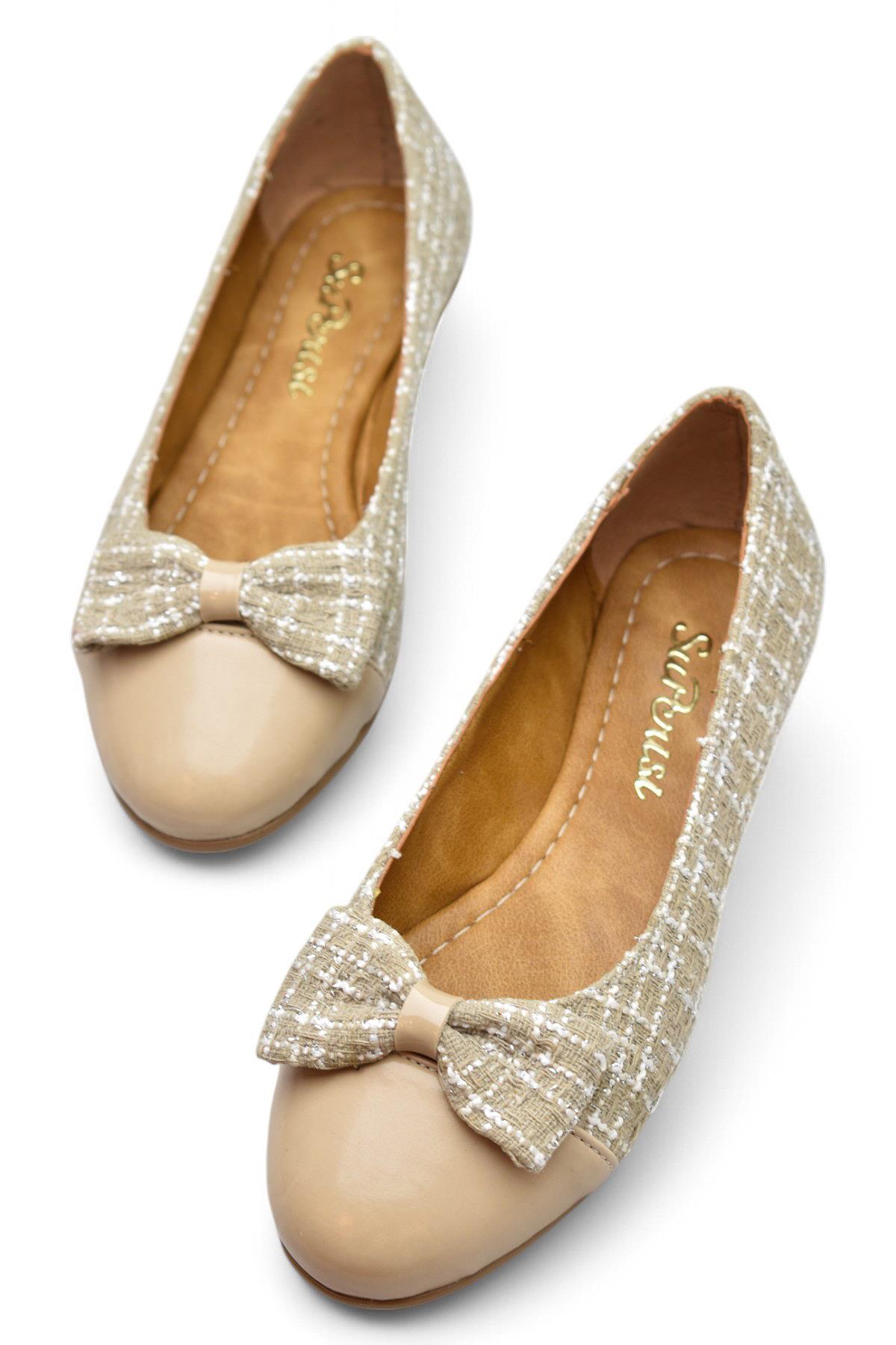 0893 Rahat Taban Günlük Kadın Babet Ayakkabı Nişan Düğün Abiye Kadın Klasik Ayakkabı - Görsel 2