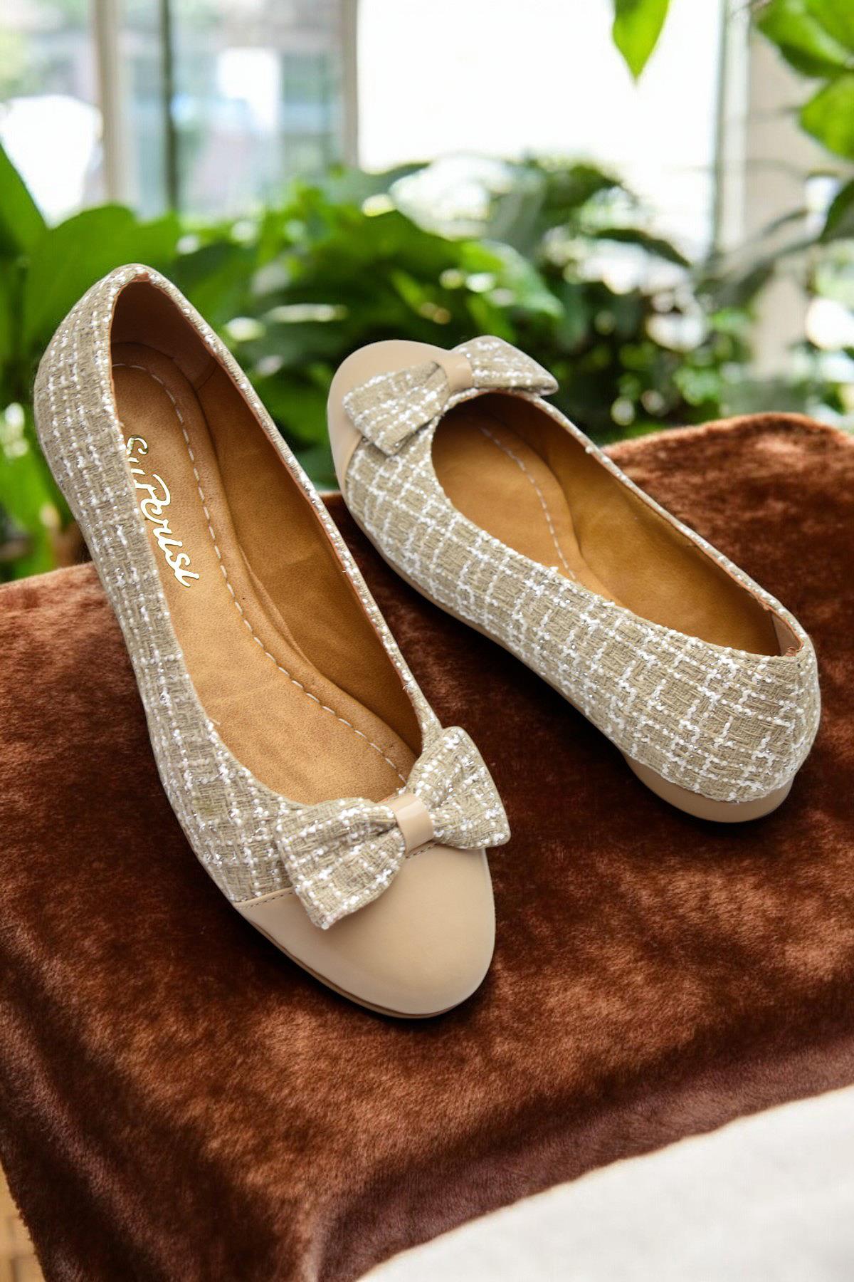 0893 Rahat Taban Günlük Kadın Babet Ayakkabı Nişan Düğün Abiye Kadın Klasik Ayakkabı - Görsel 3