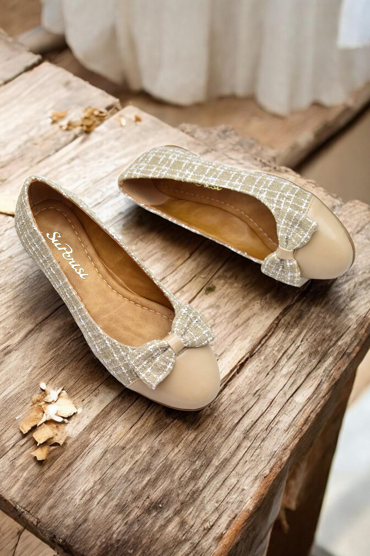 0893 Rahat Taban Günlük Kadın Babet Ayakkabı Nişan Düğün Abiye Kadın Klasik Ayakkabı - Görsel 4