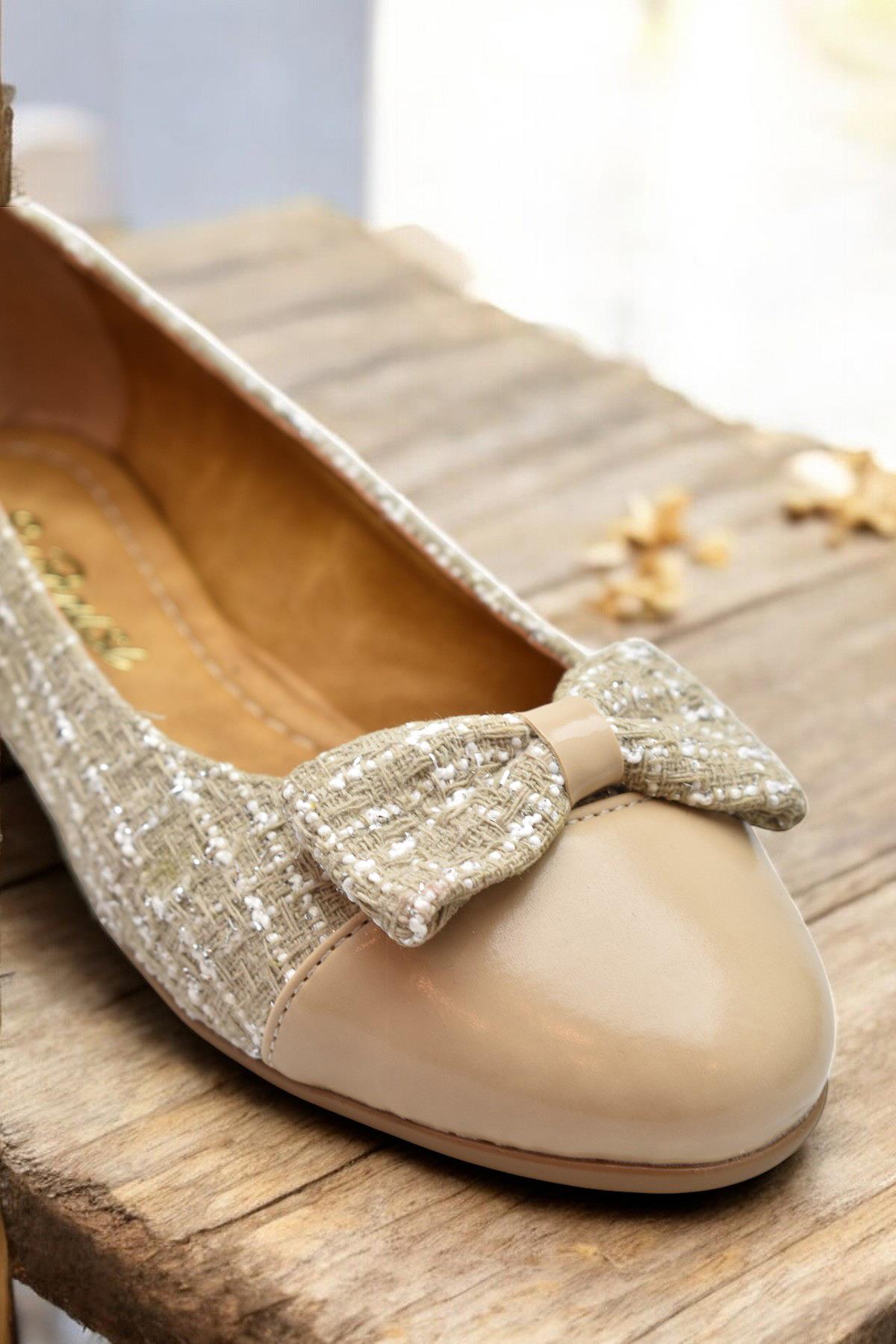 0893 Rahat Taban Günlük Kadın Babet Ayakkabı Nişan Düğün Abiye Kadın Klasik Ayakkabı - Görsel 6