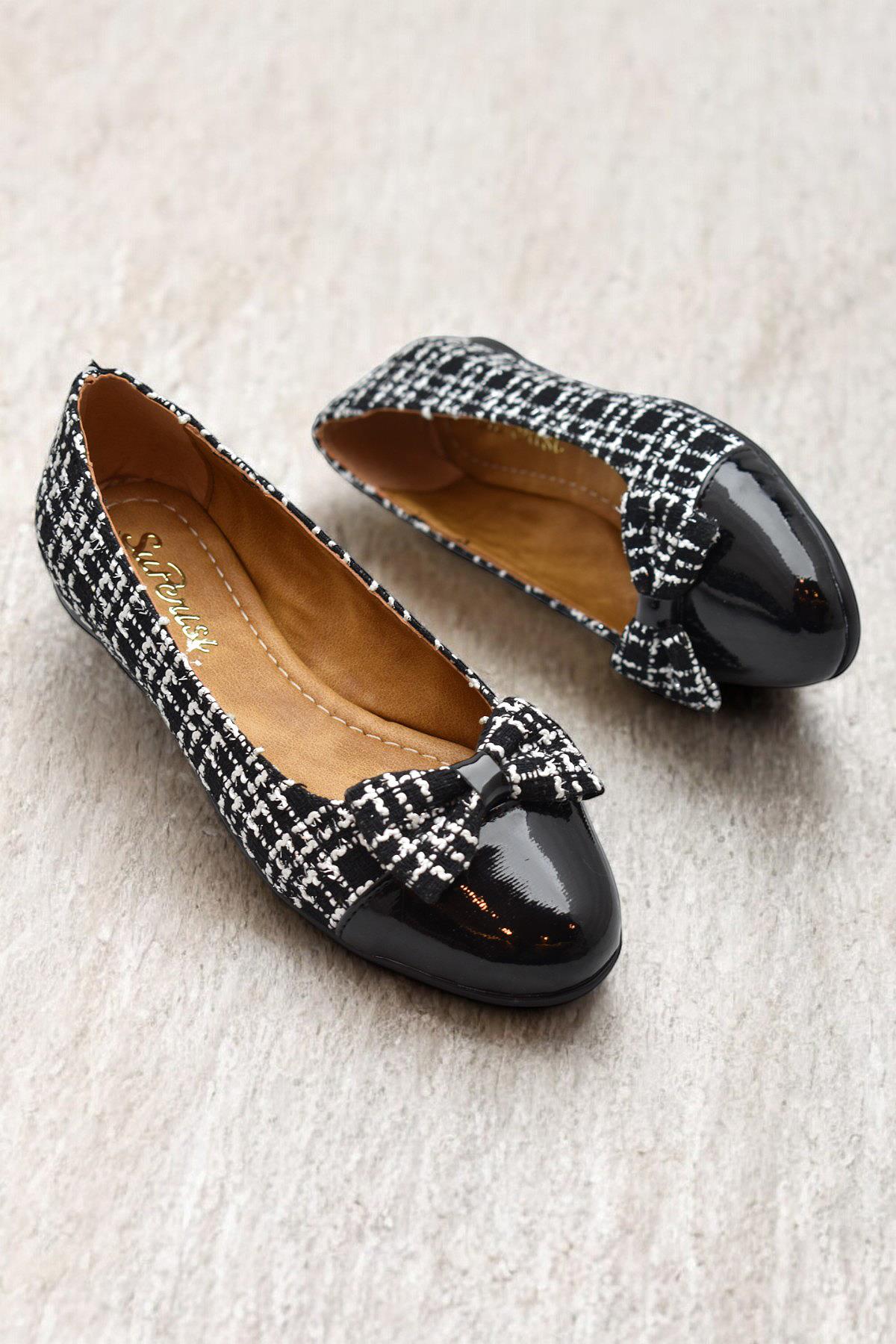 0893 Rahat Taban Günlük Kadın Babet Ayakkabı Nişan Düğün Abiye Kadın Klasik Ayakkabı - Görsel 2