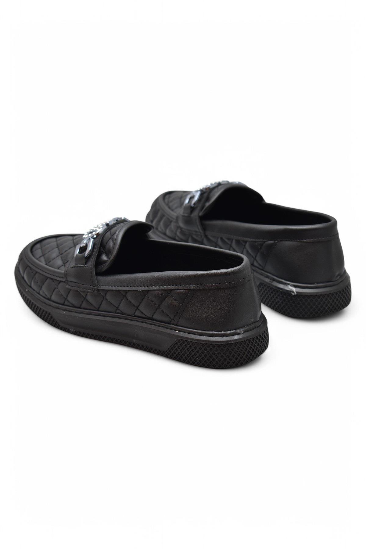 399 Rahat Taban Günlük Kadın Ayakkabı Kadın Laofer Ayakkabı Baklava Desenli - Görsel 6