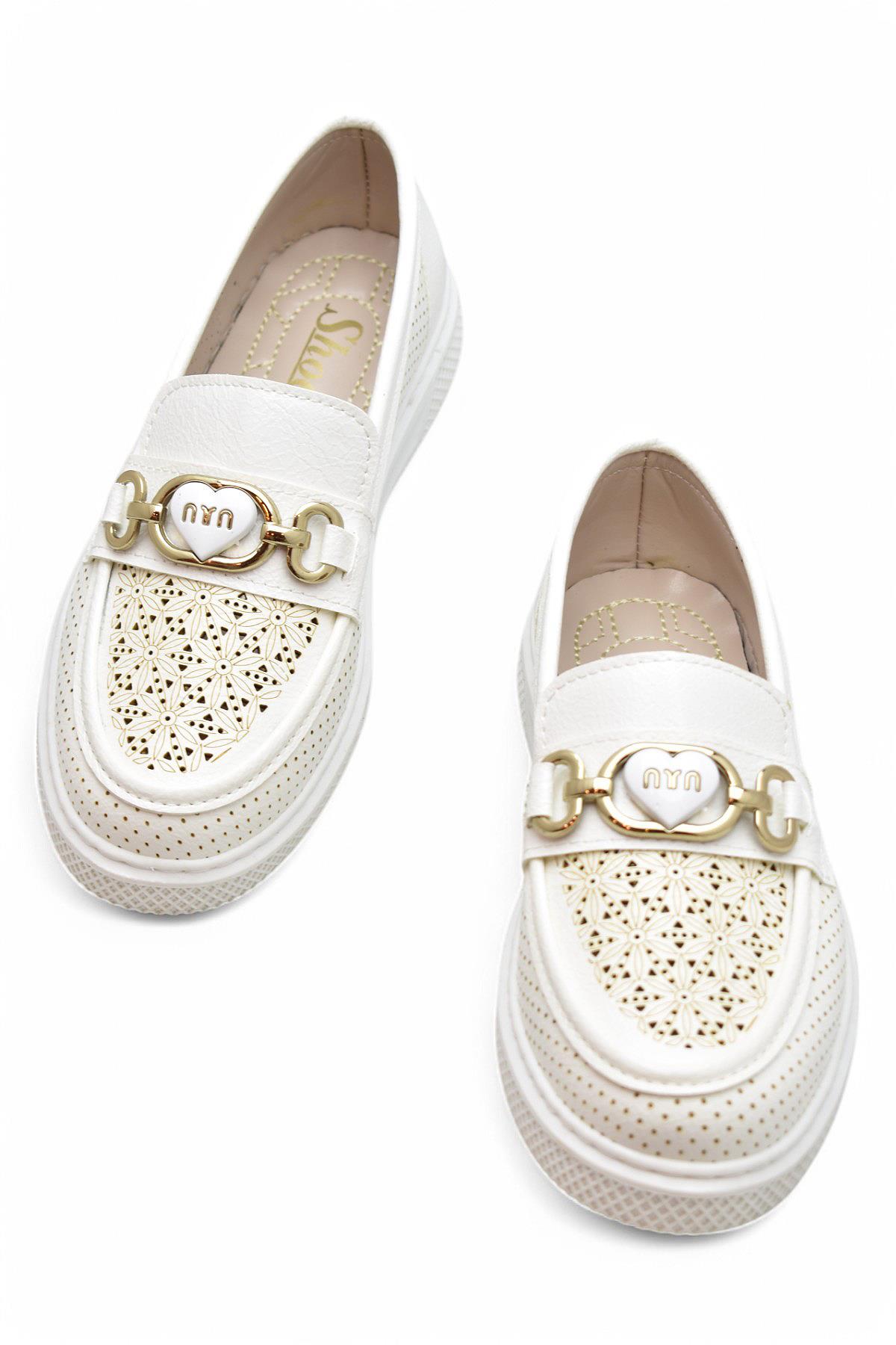 398 Rahat Taban Günlük Kadın Ayakkabı Tokalı Kadın Ayakkabı Laofer Oxfort Kadın Casual Ayakkabı - Görsel 4