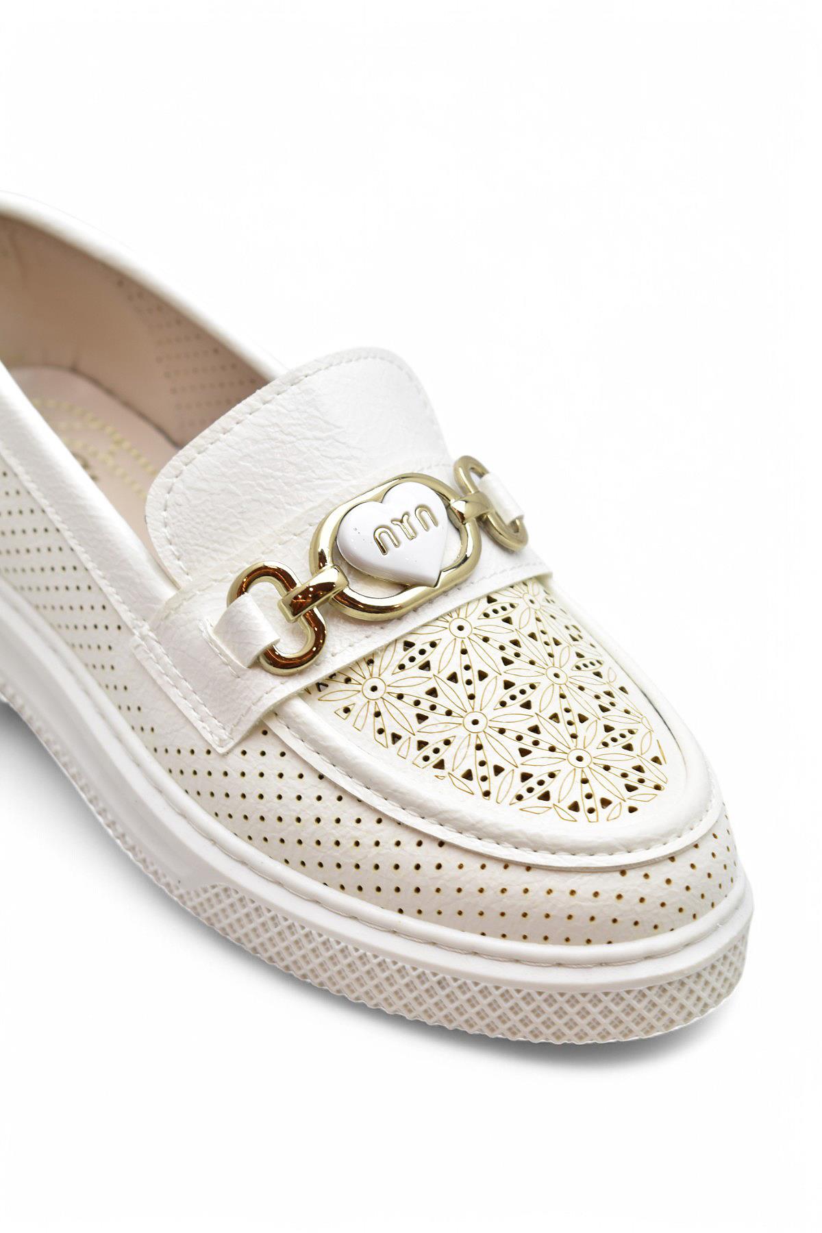 398 Rahat Taban Günlük Kadın Ayakkabı Tokalı Kadın Ayakkabı Laofer Oxfort Kadın Casual Ayakkabı - Görsel 7