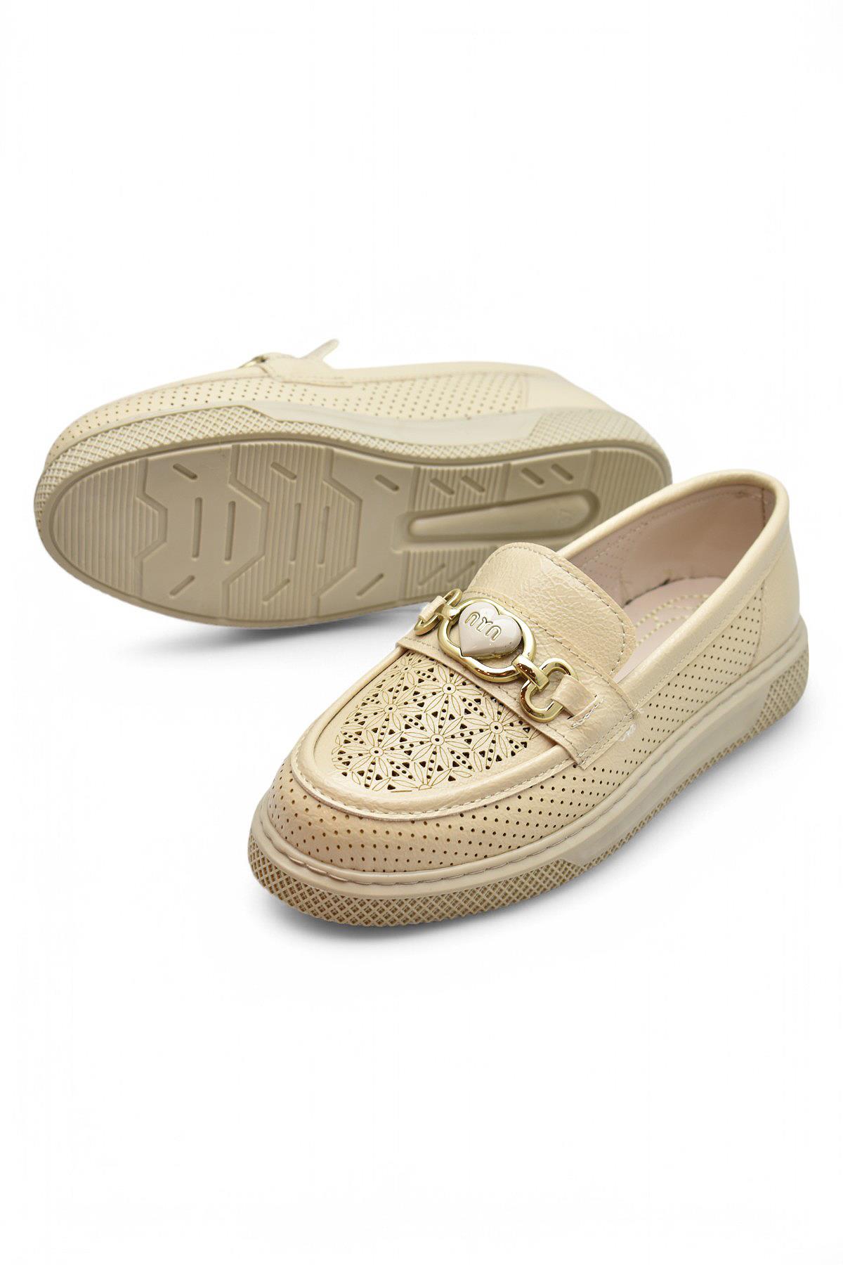 398 Rahat Taban Günlük Kadın Ayakkabı Tokalı Kadın Ayakkabı Laofer Oxfort Kadın Casual Ayakkabı - Görsel 3