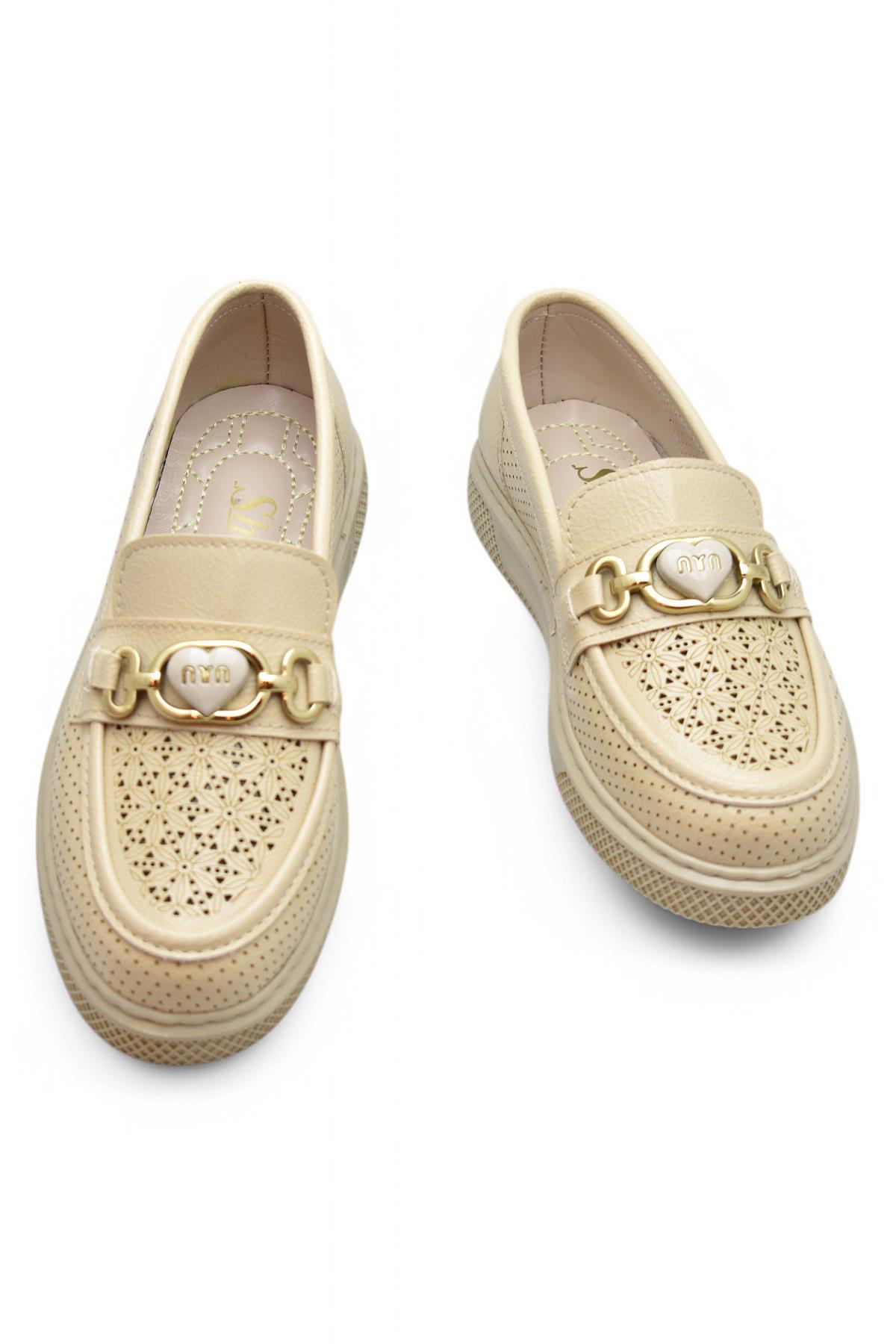 398 Rahat Taban Günlük Kadın Ayakkabı Tokalı Kadın Ayakkabı Laofer Oxfort Kadın Casual Ayakkabı - Görsel 4