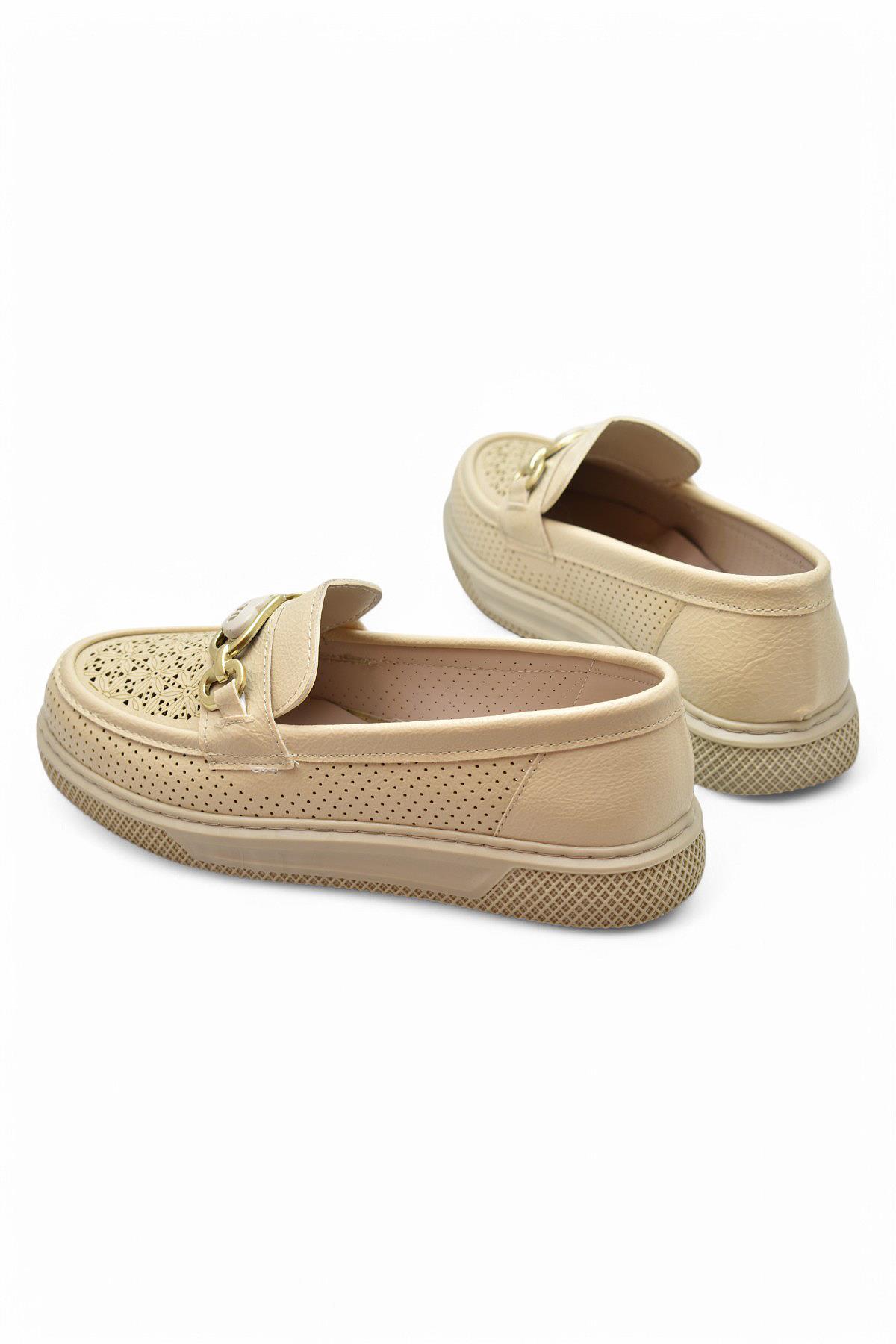 398 Rahat Taban Günlük Kadın Ayakkabı Tokalı Kadın Ayakkabı Laofer Oxfort Kadın Casual Ayakkabı - Görsel 5