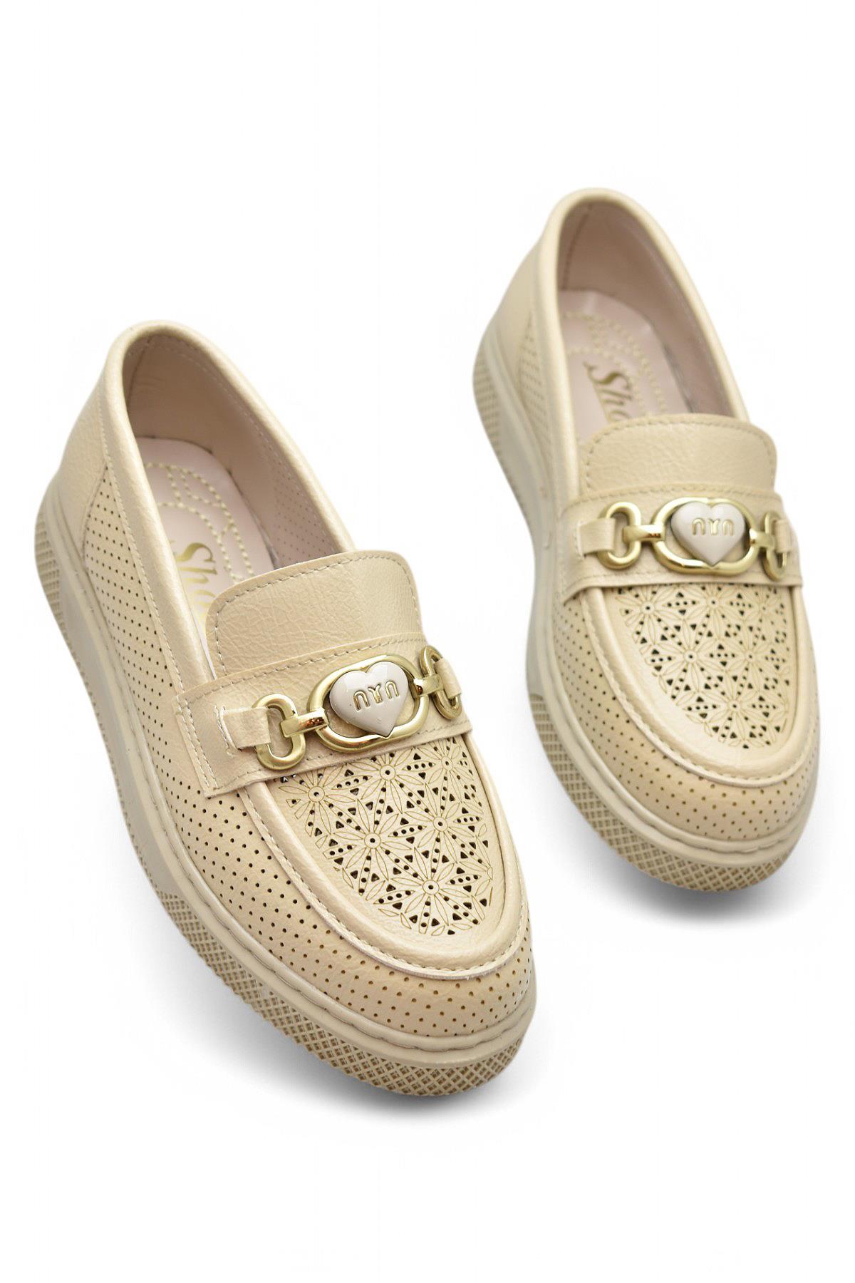 398 Rahat Taban Günlük Kadın Ayakkabı Tokalı Kadın Ayakkabı Laofer Oxfort Kadın Casual Ayakkabı - Görsel 6