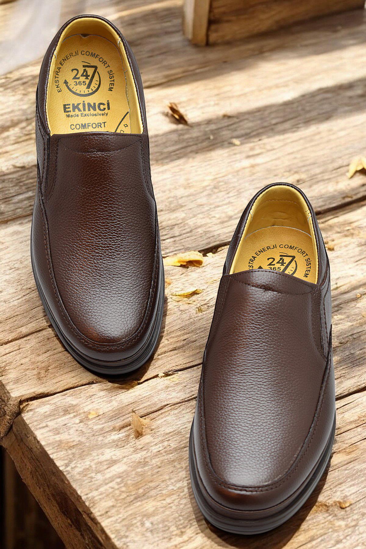 TAB8050 Ortopedik Taban Hakiki Deri Erkek Ayakkabı Mevsimlik Baba Ayakkabısı - Görsel 2