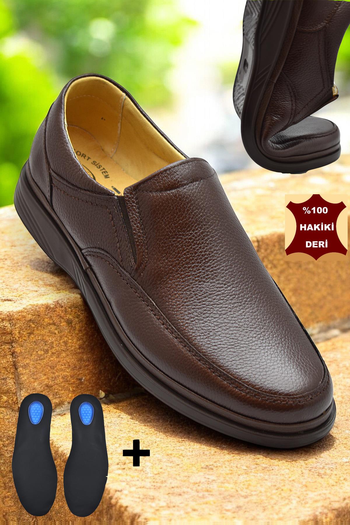 TAB8050 Ortopedik Taban Hakiki Deri Erkek Ayakkabı Mevsimlik Baba Ayakkabısı - Görsel 5