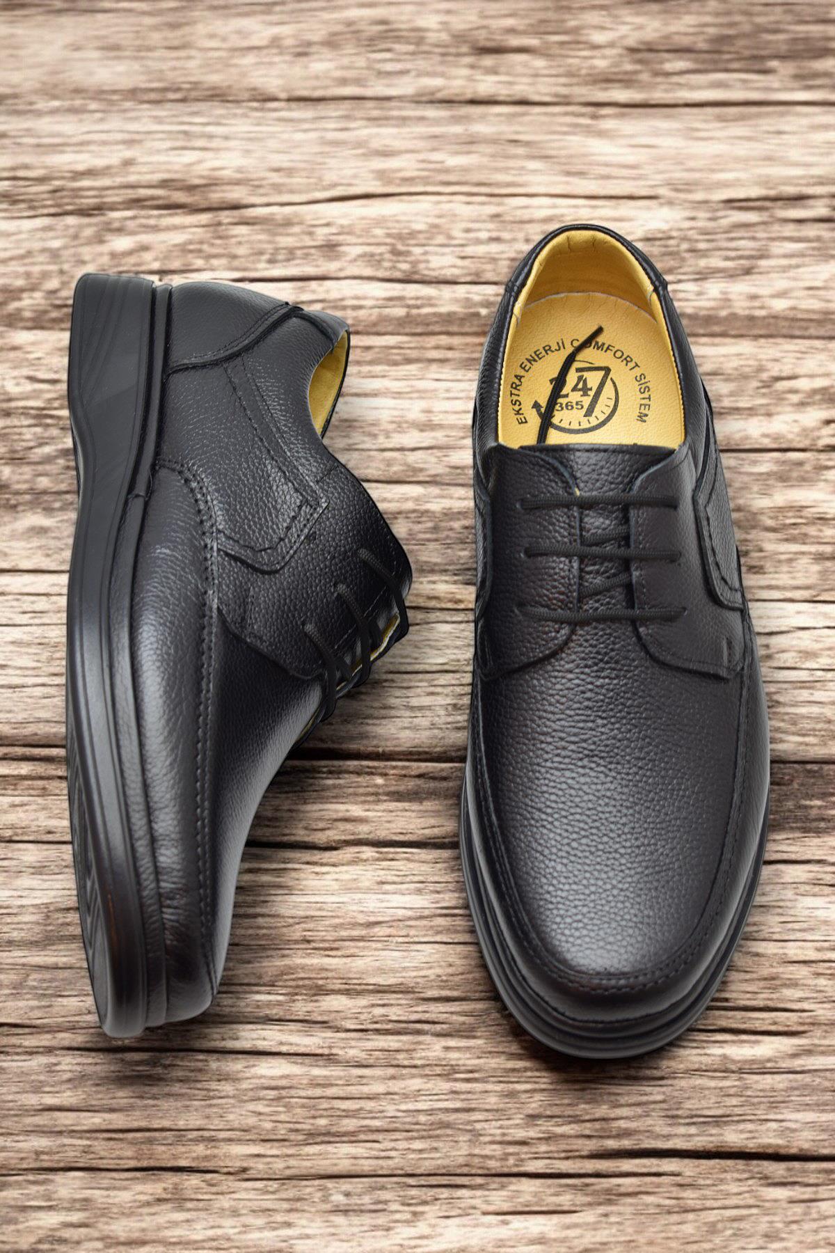 TAB8050 Ortopedik Taban Hakiki Deri Erkek Ayakkabı Mevsimlik Baba Ayakkabısı - Görsel 5