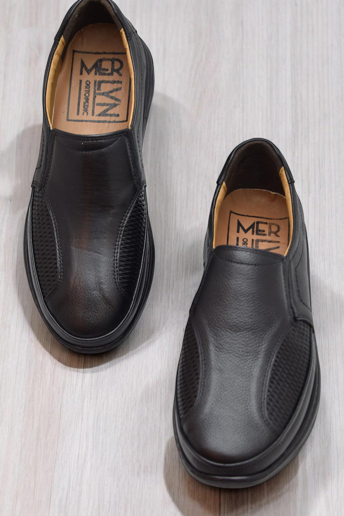 TAB5901 Tam Ortopedik Taban %100 Hakiki Deri Erkek Ayakkabı Hafif Eva Taban - Görsel 2