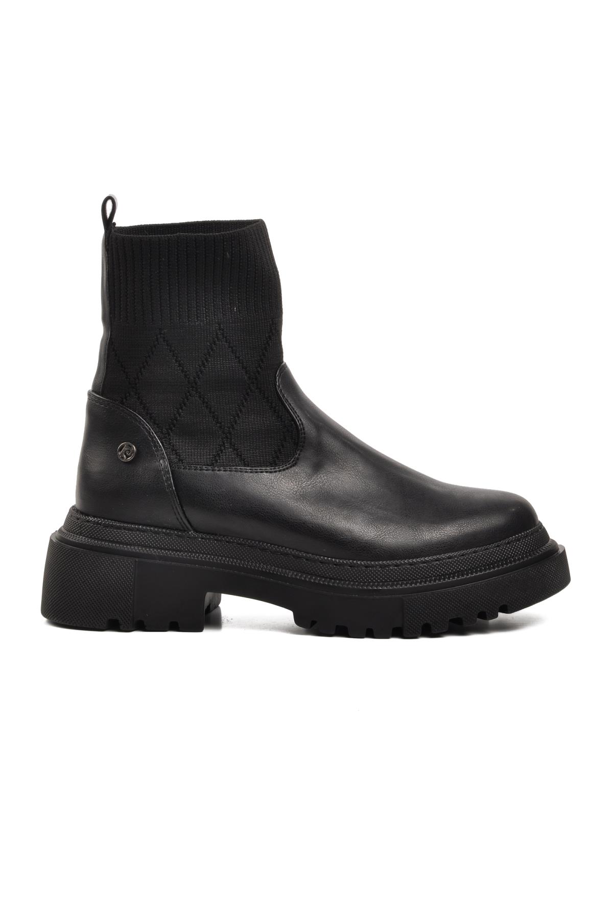 Pc-52561 Siyah İçi Polarlı Kadın Chelsea Bot - Görsel 6