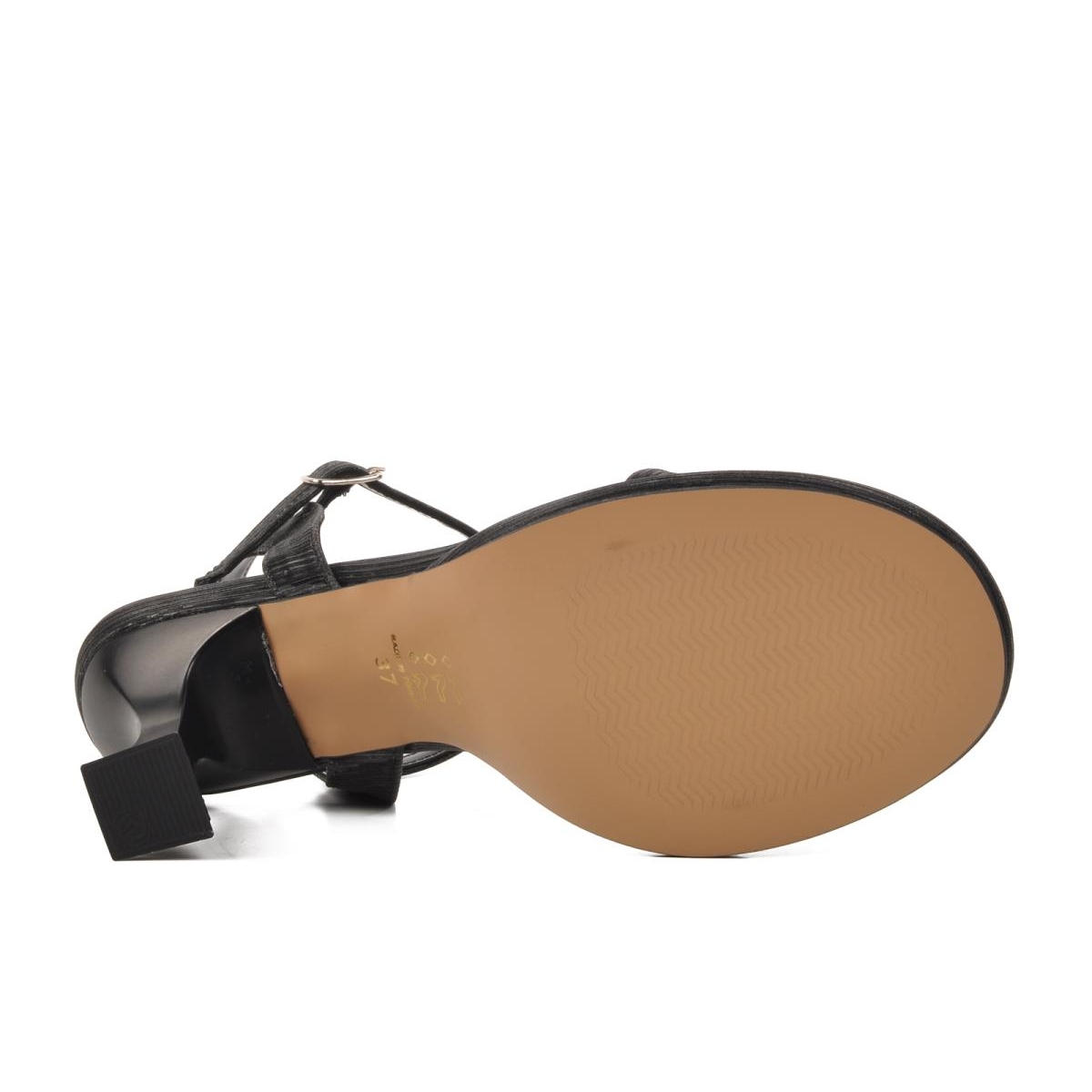 336472 Siyah Kadın Topuklu Sandalet - Görsel 3