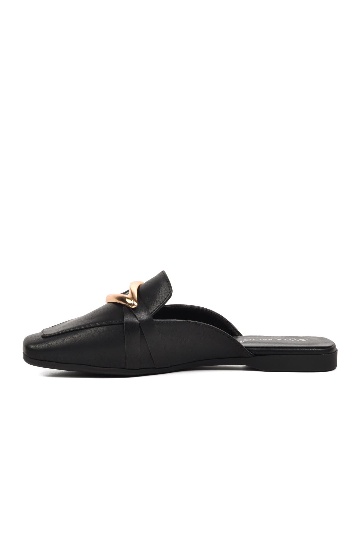 277110 Siyah Kadın Sabo Terlik - Görsel 5