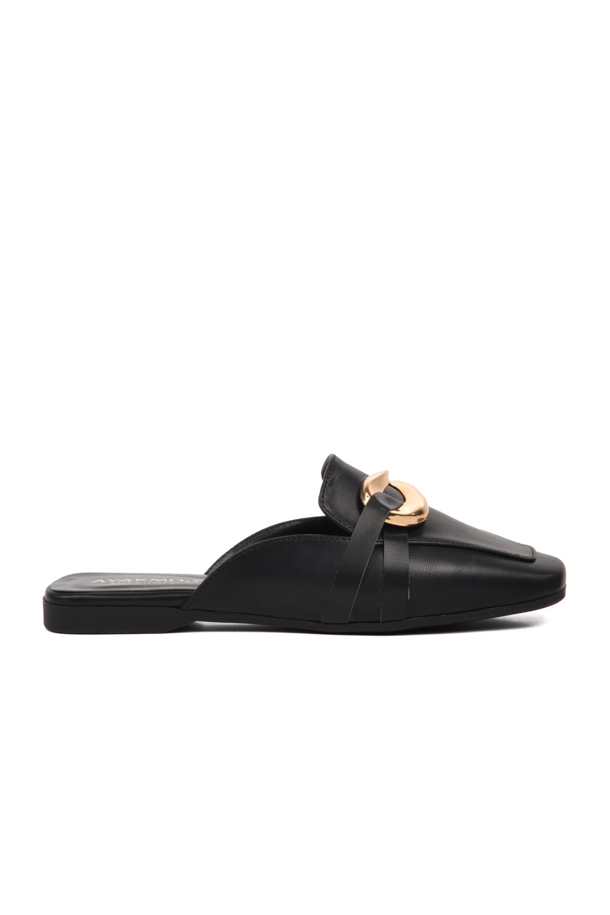 277110 Siyah Kadın Sabo Terlik - Görsel 9