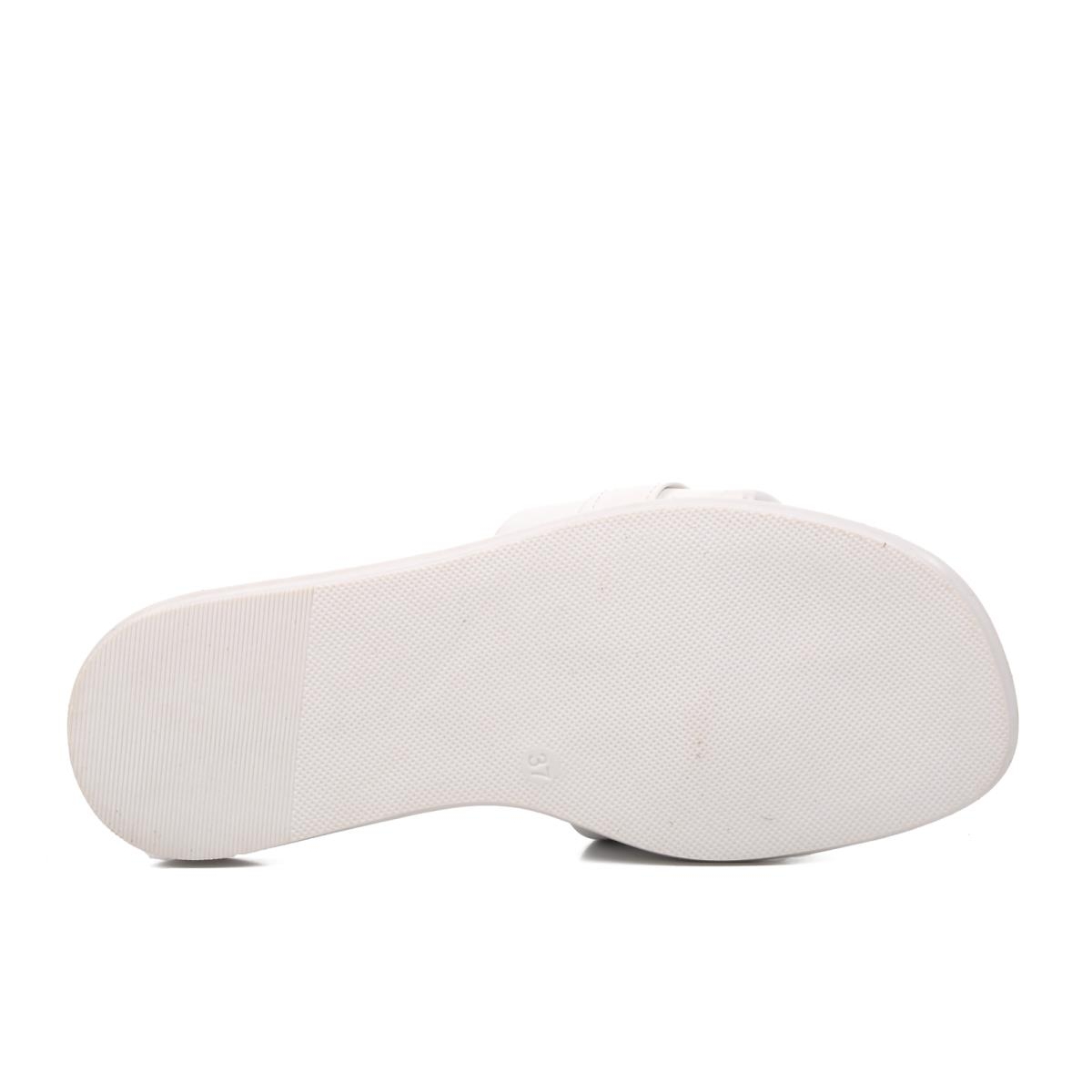 335171 Beyaz Kadın Terlik - Görsel 3