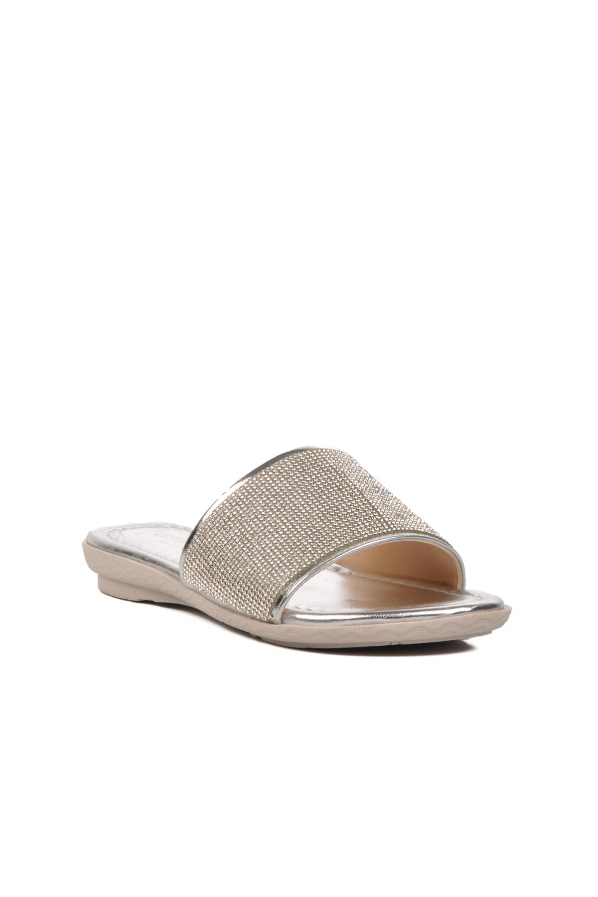 246012 Gümüş Taşlı Kadın Terlik - Görsel 2