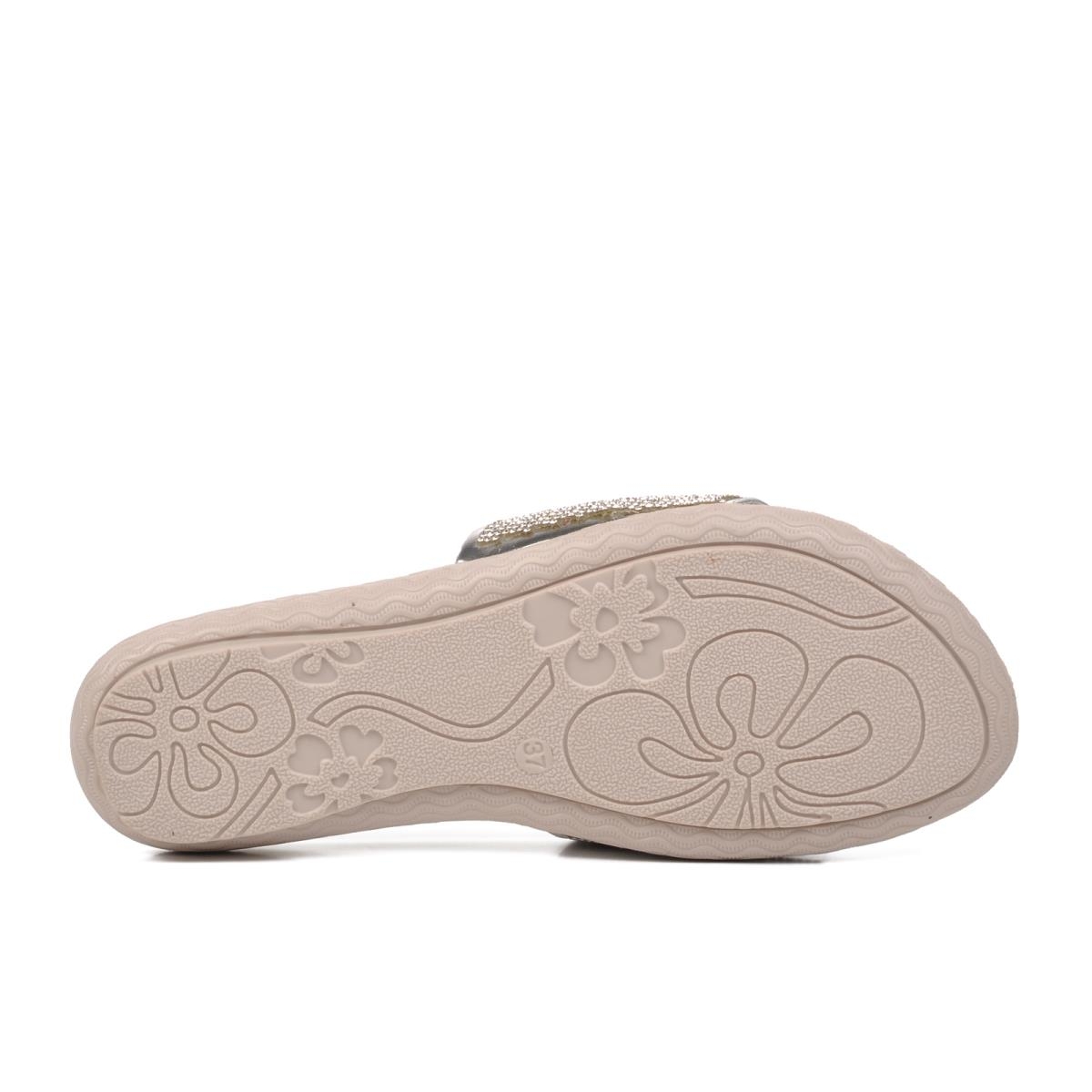 246012 Gümüş Taşlı Kadın Terlik - Görsel 3