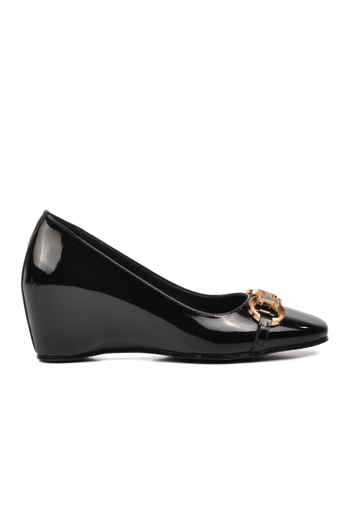 312078 Siyah Kadın Dolgu Topuklu Ayakkabı - Görsel 6