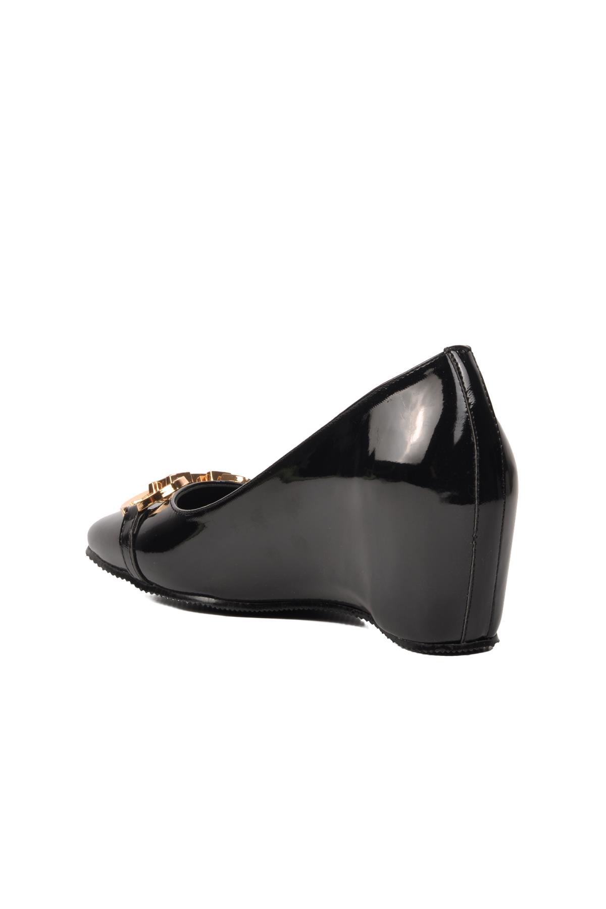 312078 Siyah Kadın Dolgu Topuklu Ayakkabı - Görsel 7