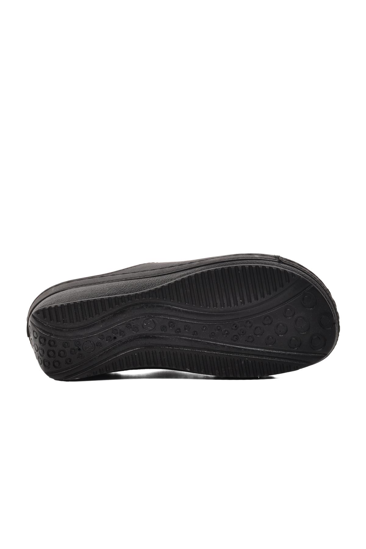 38-973 Siyah Kadın Dolgu Topuk Terlik - Görsel 6