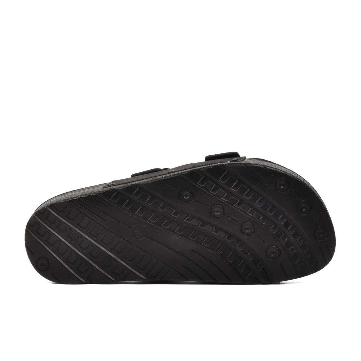 PC-7241 Siyah Nubuk Çift Bantlı Erkek Terlik - Görsel 3