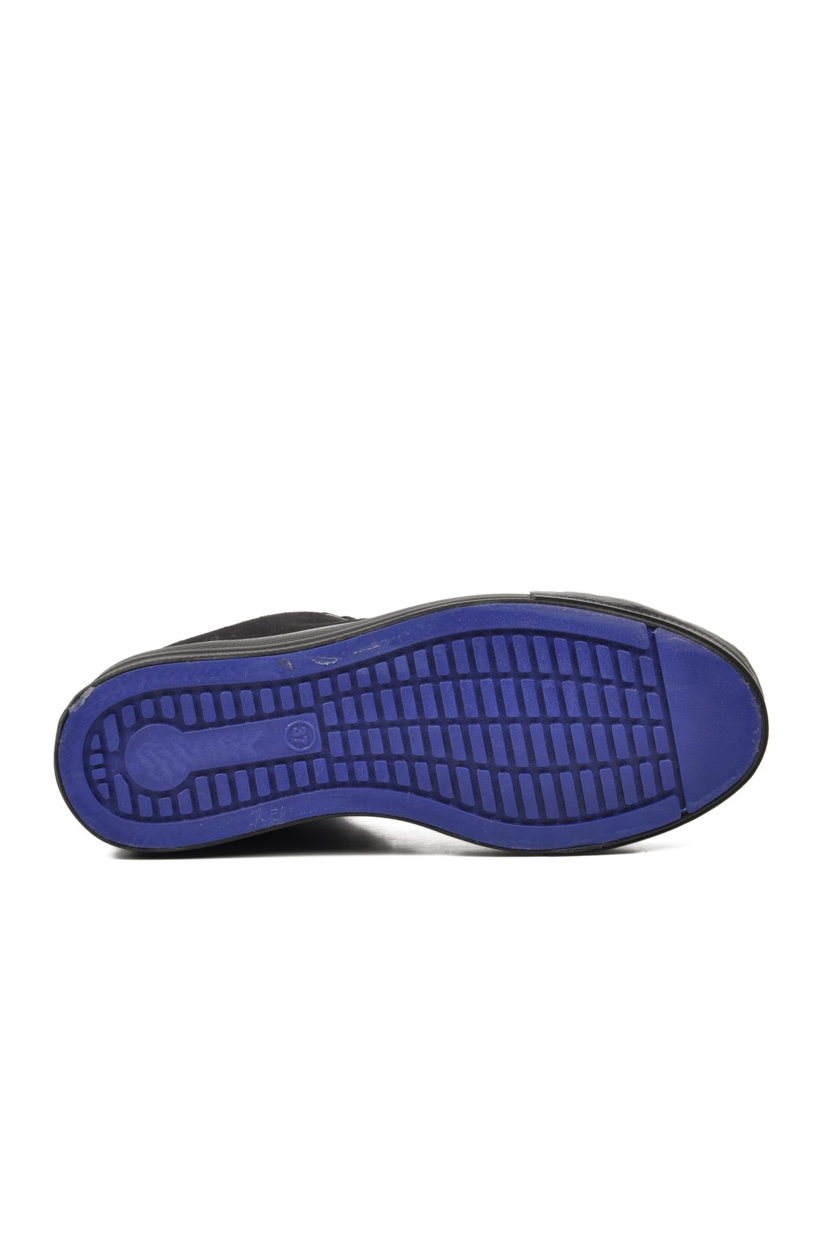 PO-30086 Siyah Unisex Hi Sneaker - Görsel 6