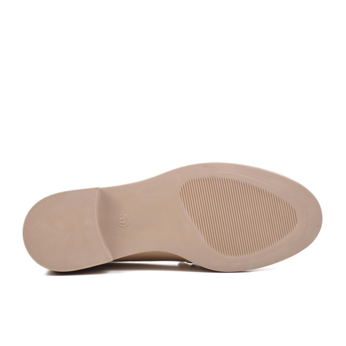 418066 Bej Taşlı Kadın Loafer Ayakkabı - Görsel 3