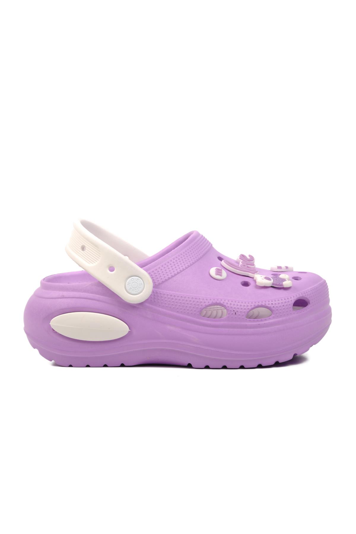642 Lila Kadın Sabo Terlik - Görsel 3