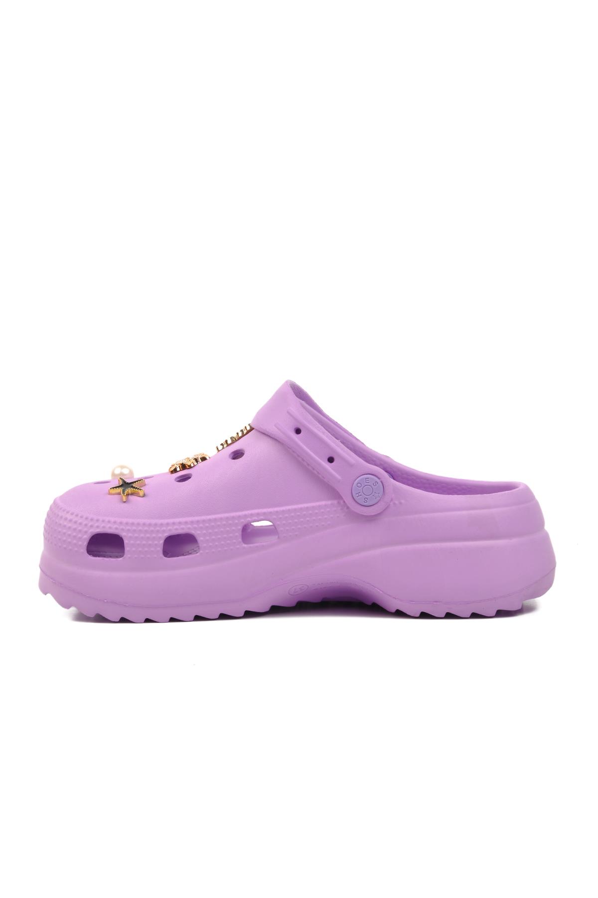 205 Lila Kadın Sabo Terlik - Görsel 4